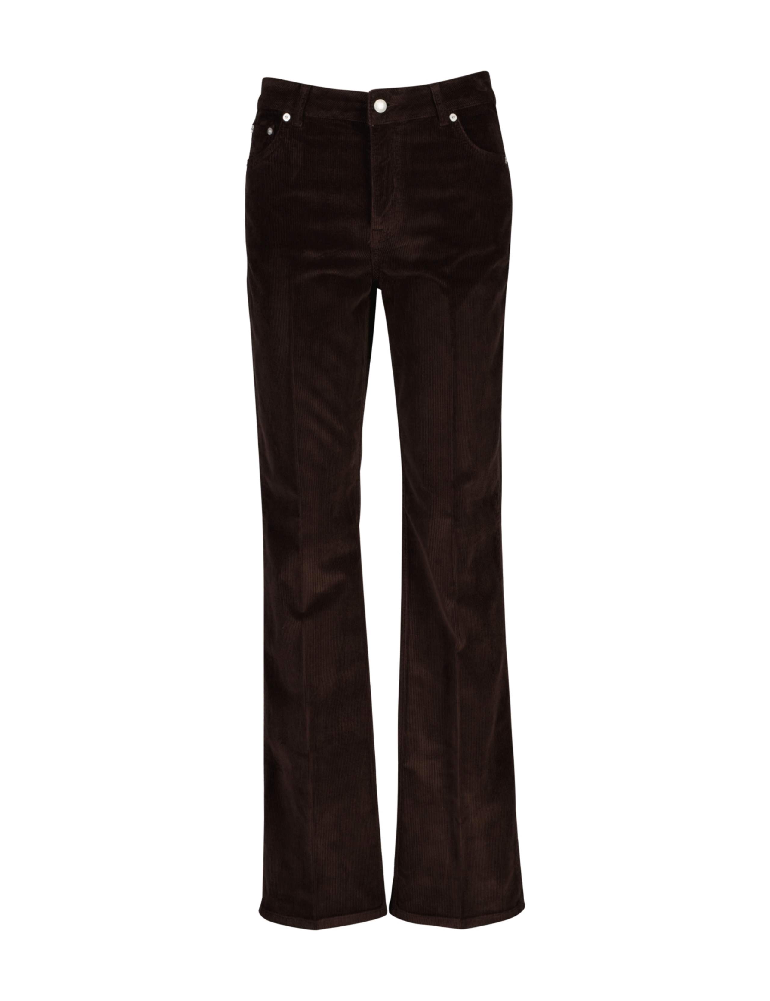 Corduroy Mid Rise Flared Jeans
