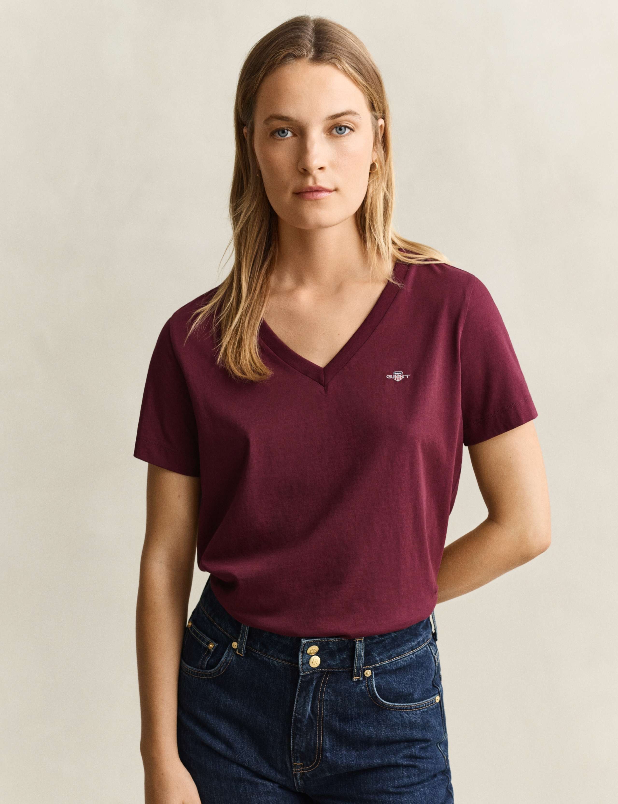 Pure Cotton V-Neck T-Shirt