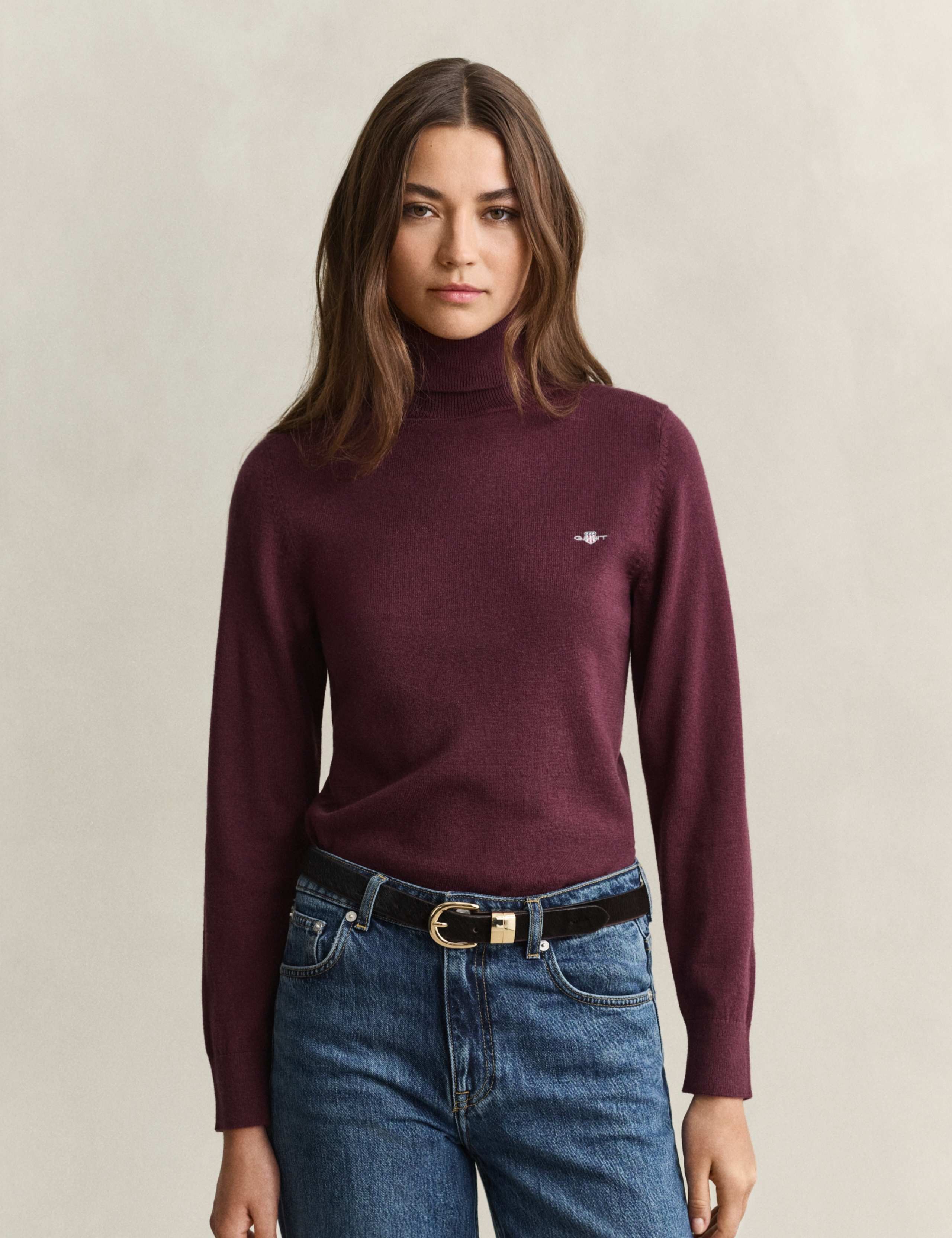 Merino Wool Rich Roll Neck Jumper