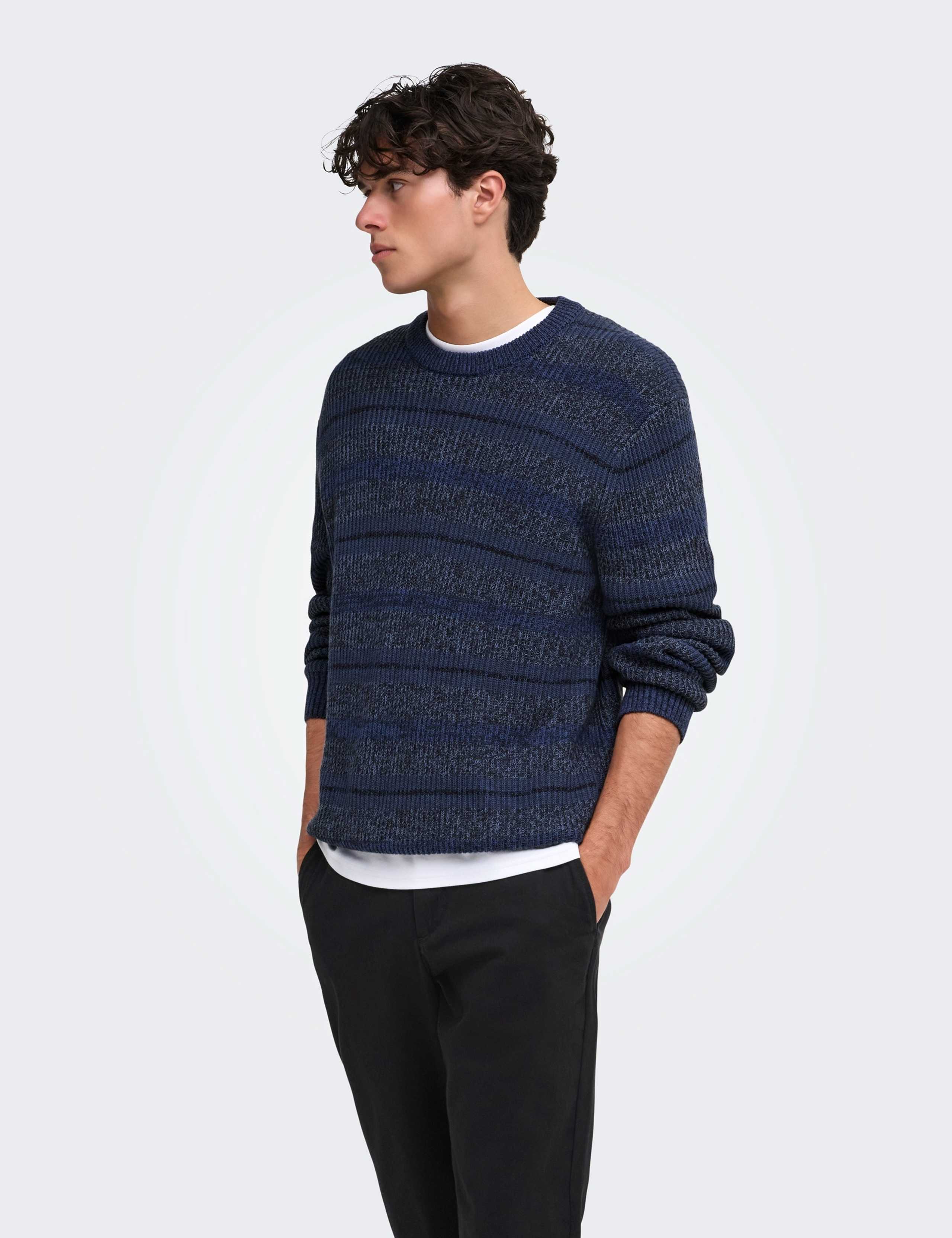 Striped Cotton Crew Neck Jumper