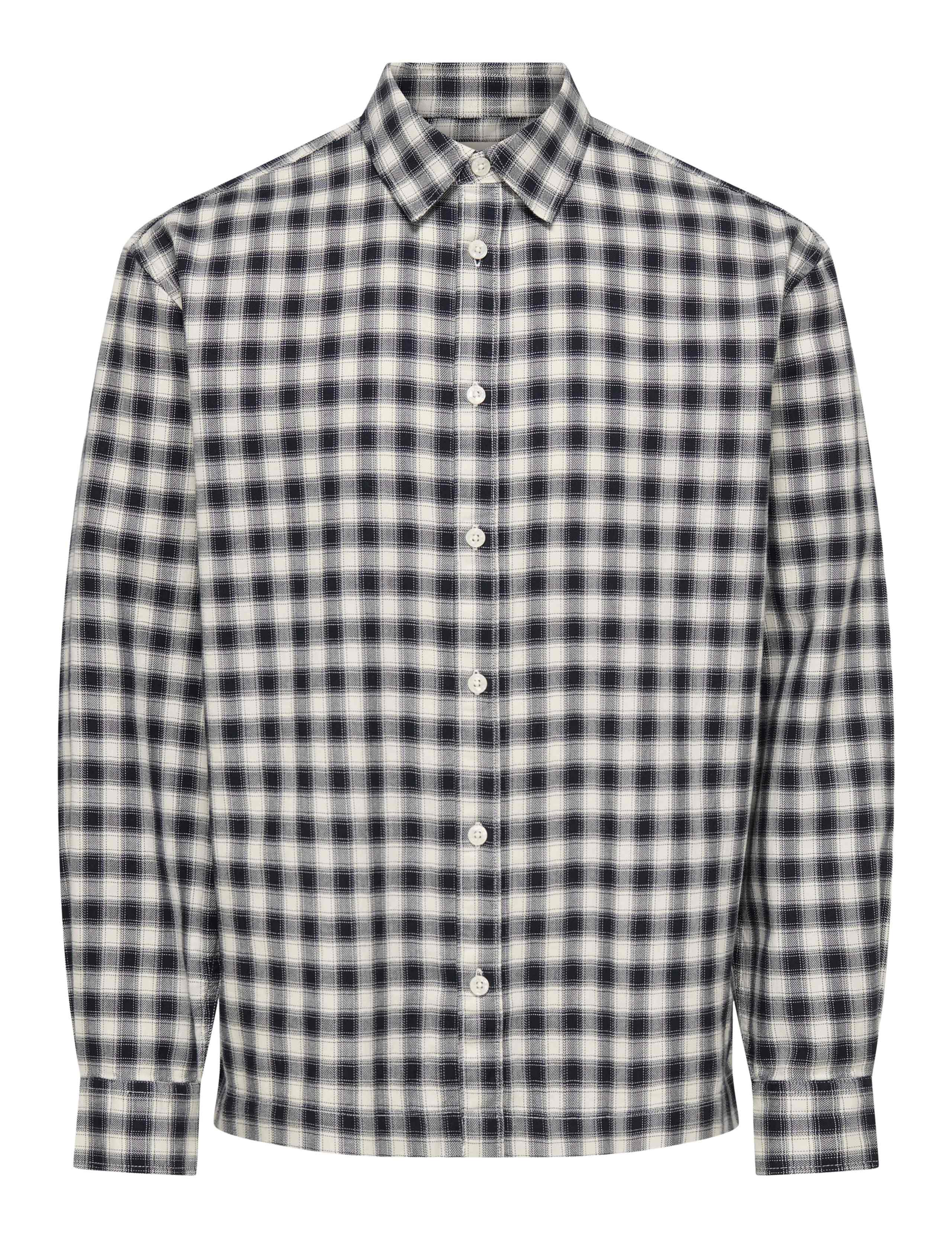 Regular Fit Brushed Cotton Checked Shirt