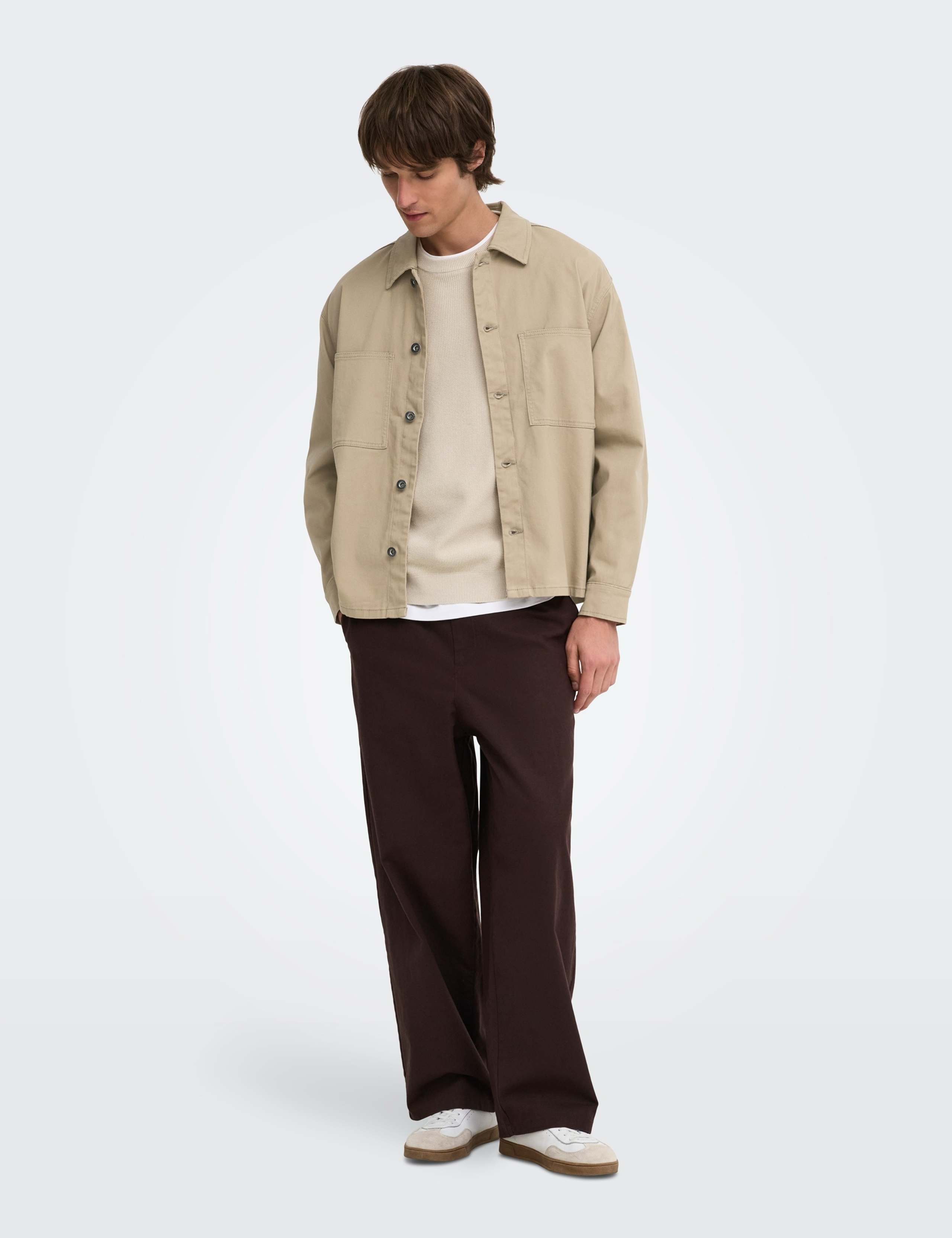 Cotton Rich Woven Relaxed Overshirt