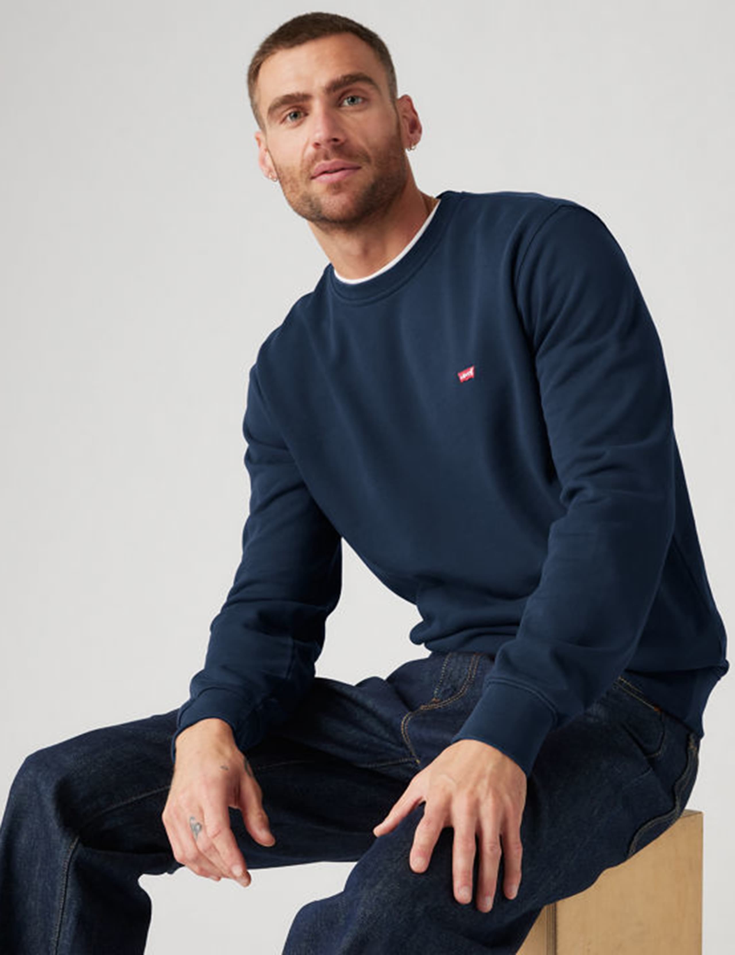 Regular Fit Pure Cotton Crew Neck Sweatshirt