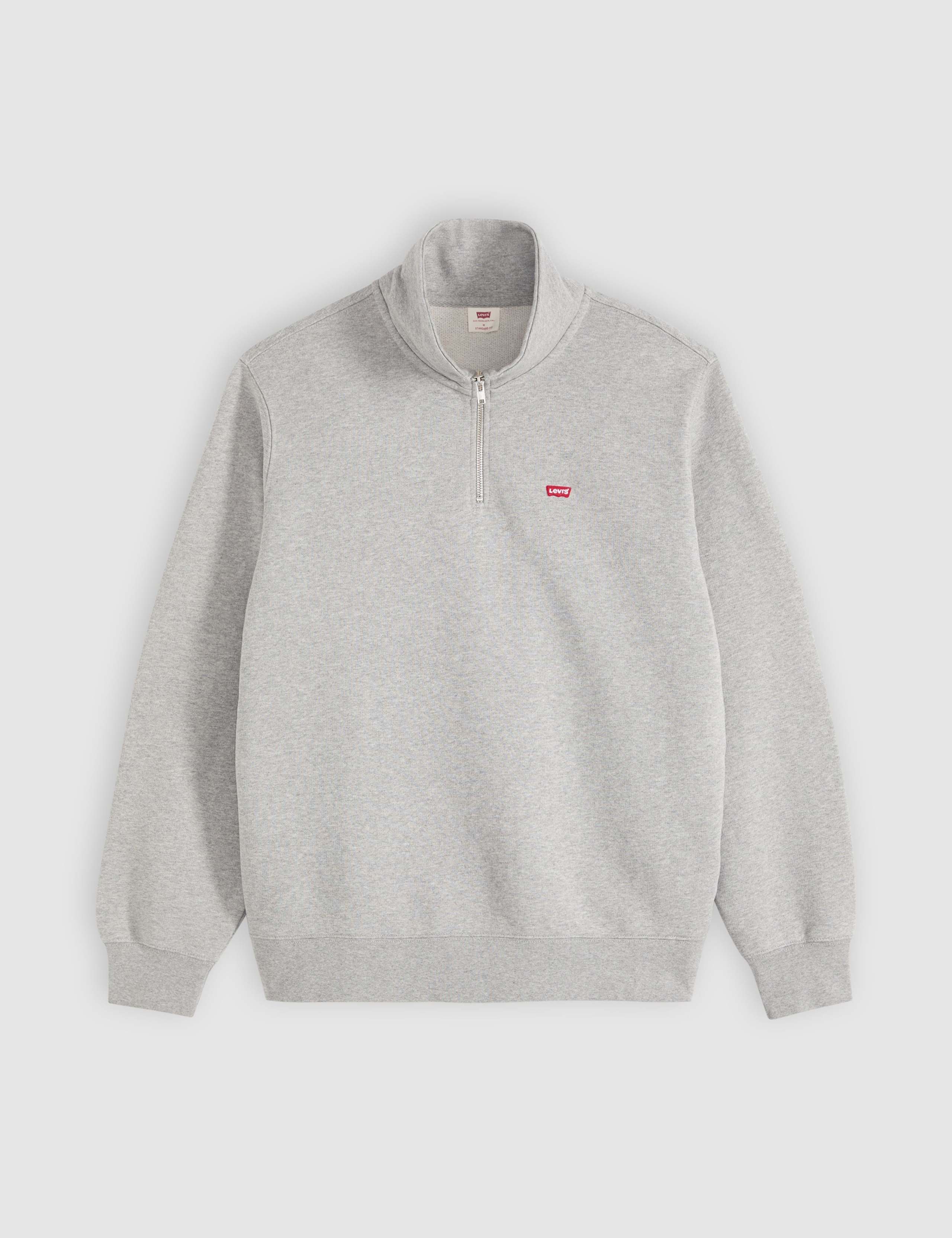 Regular Fit Pure Cotton Half Zip Sweatshirt