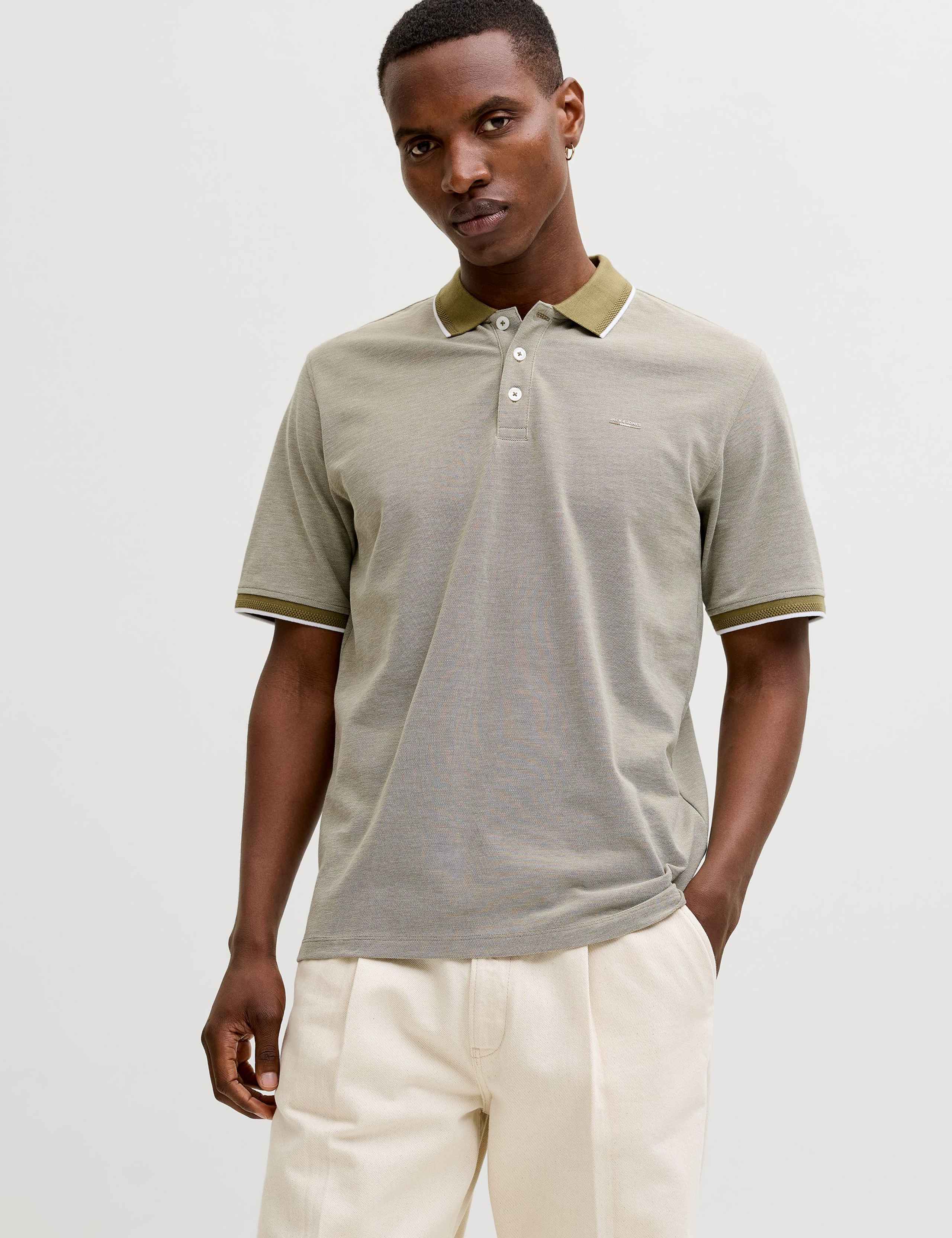 Cotton Blend Polo Shirt