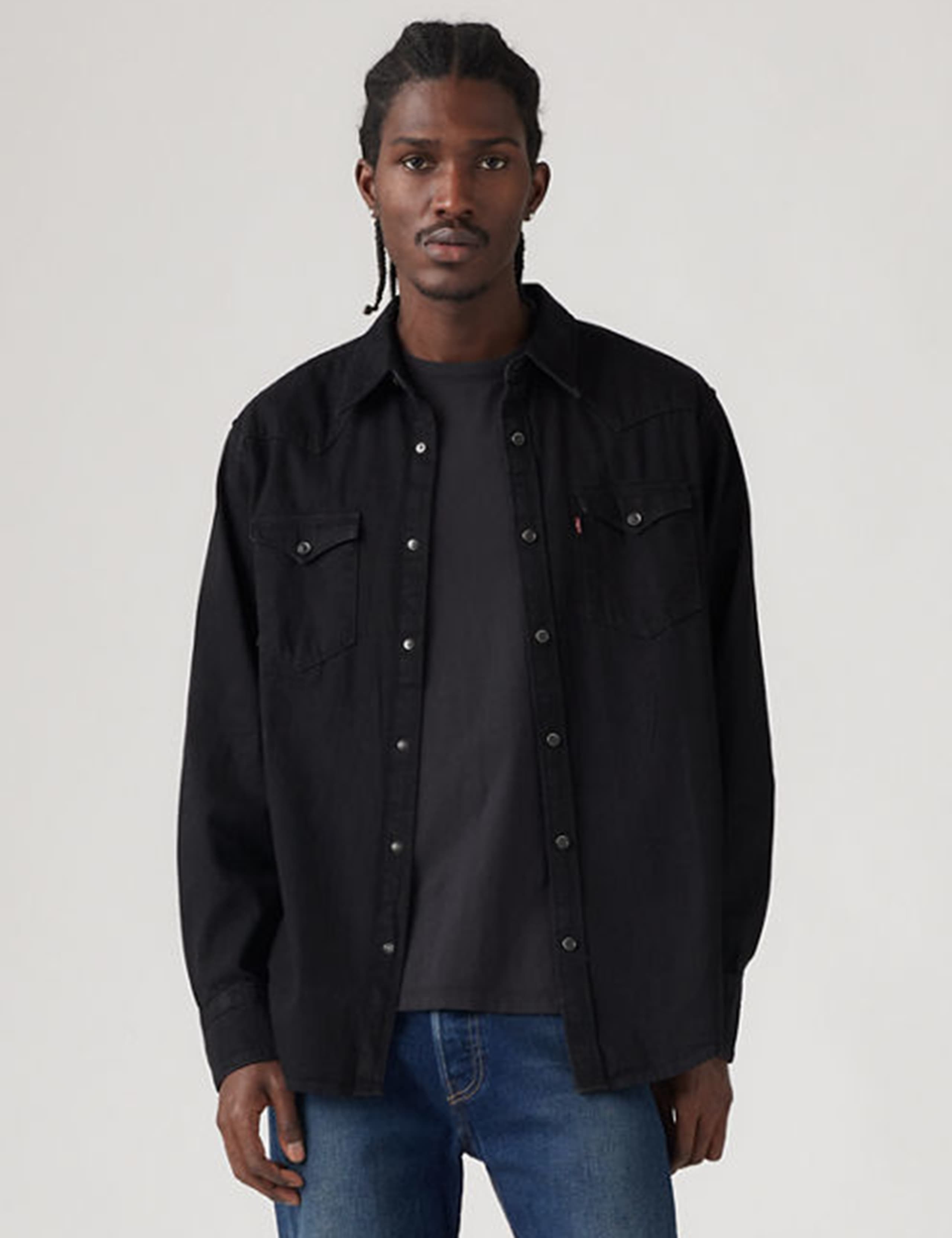 Regular Fit Denim Western Shirt