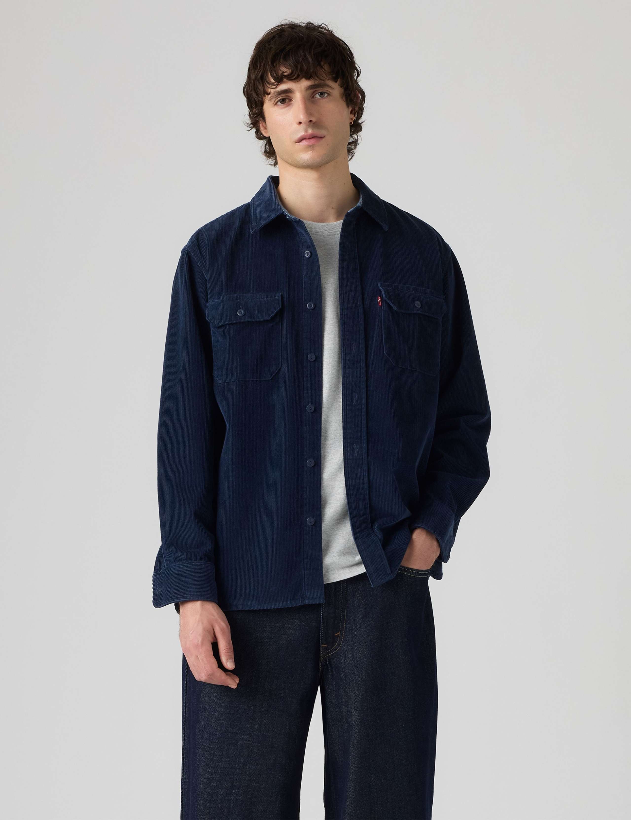 Classic Pure Cotton Needlecord Worker Shirt