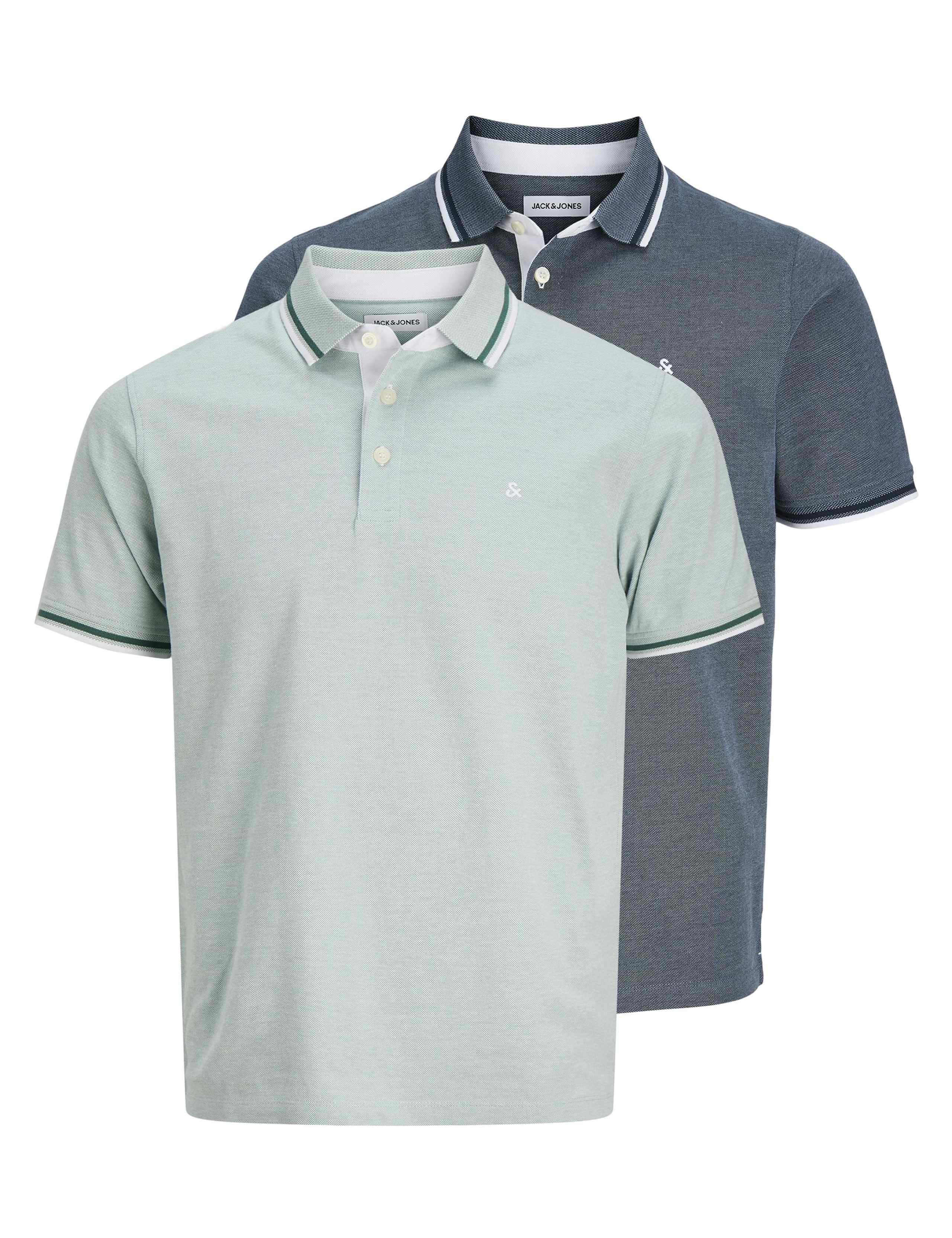 2pk Pure Cotton Polo Shirts