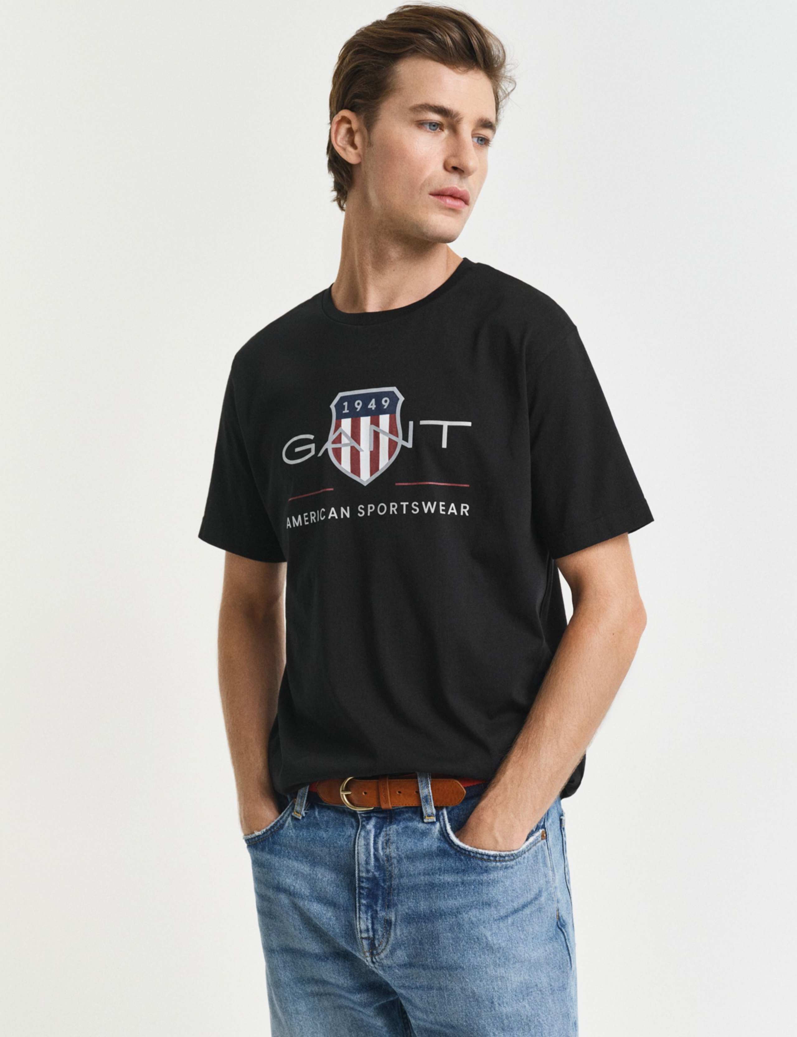 Pure Cotton Archive Shield Crew Neck T-Shirt