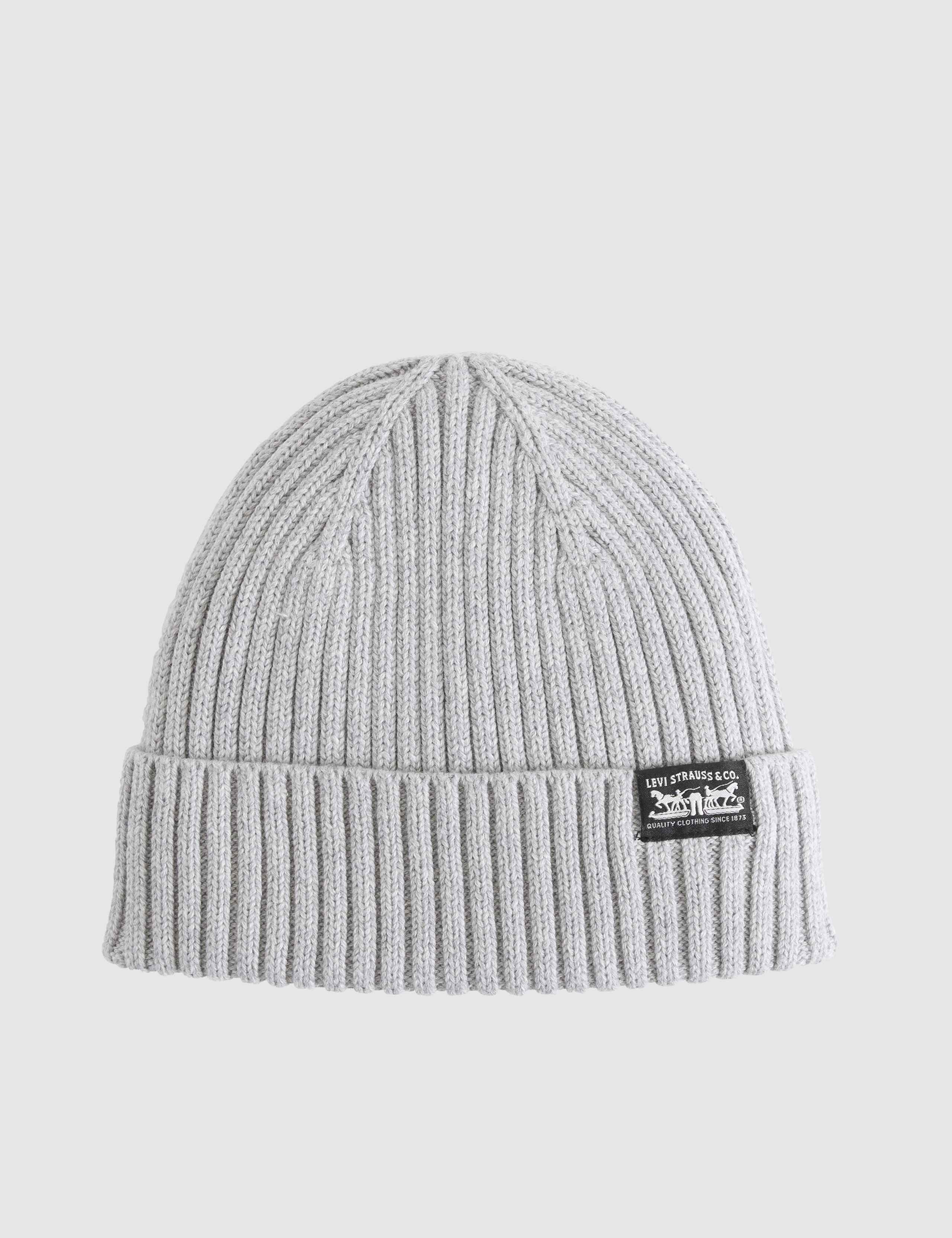 Pure Cotton Knitted Ribbed Beanie Hat