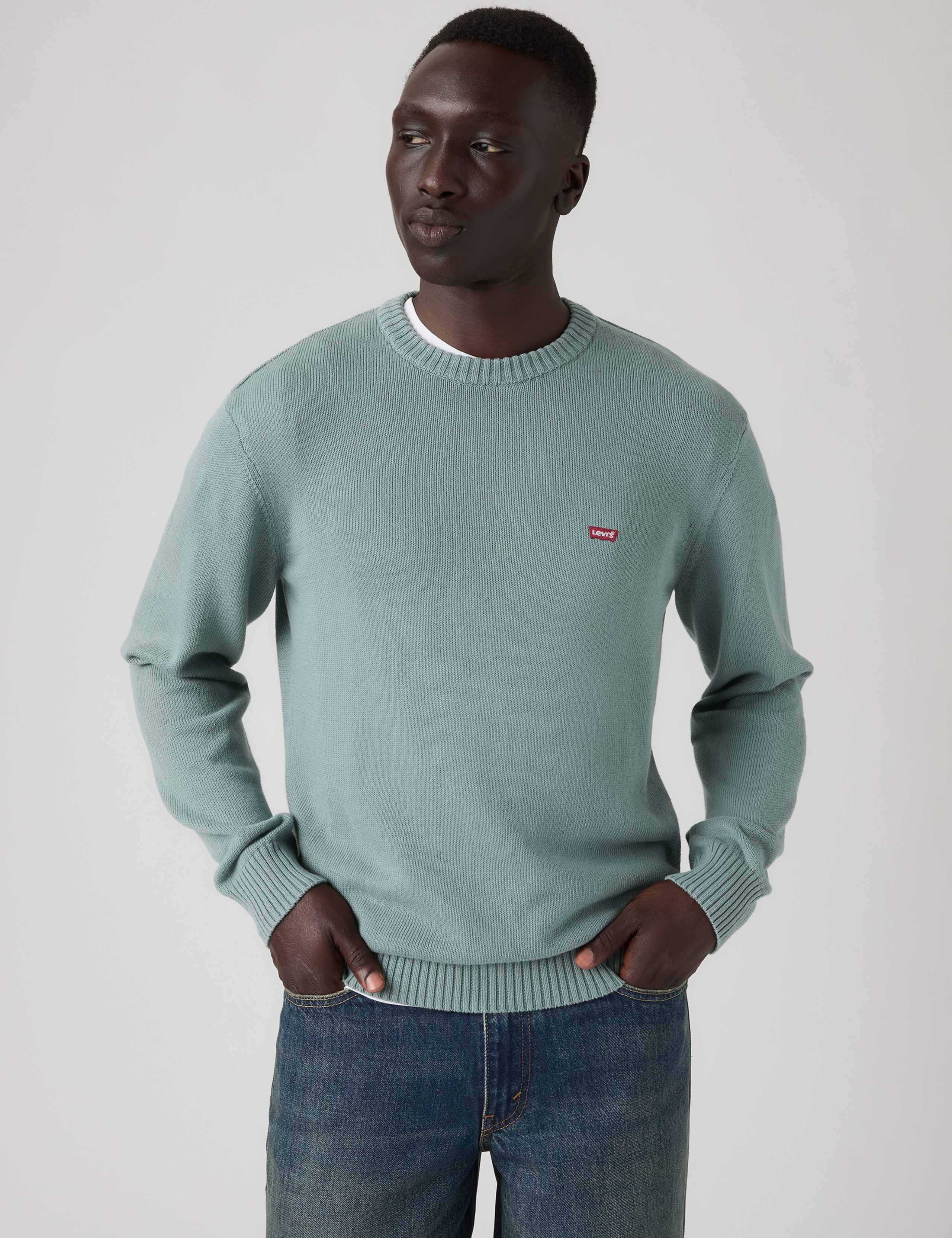 Pure Cotton Crew Neck Jumper