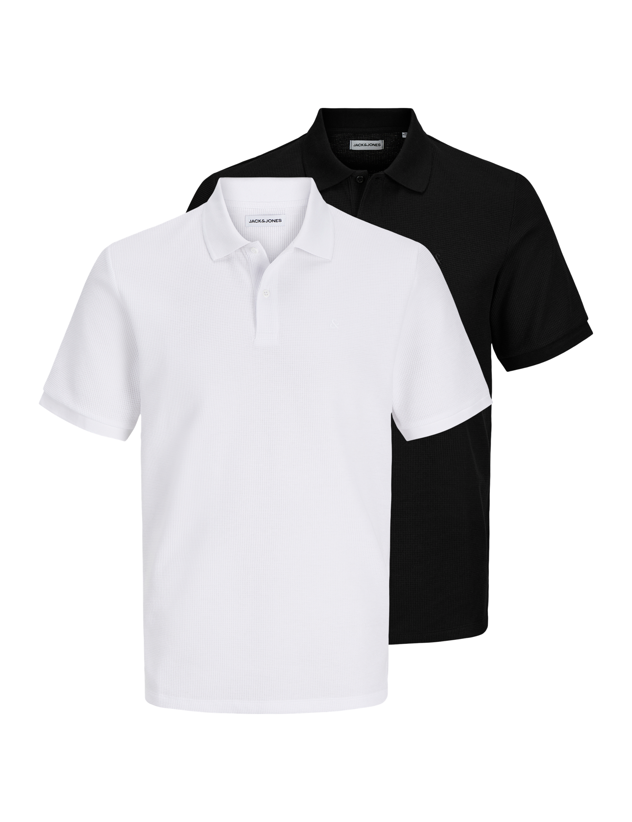 2pk Pure Cotton Pique Polo Shirts