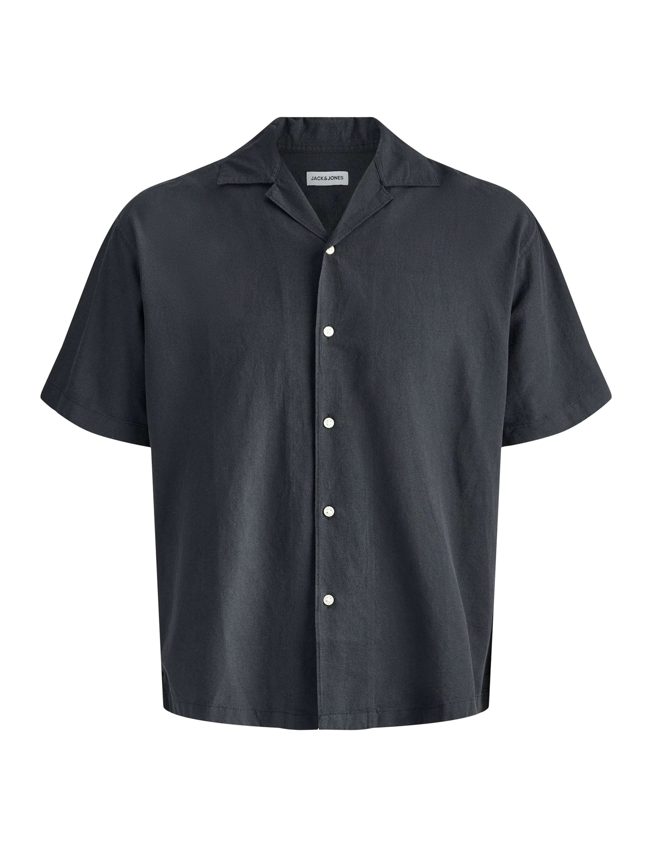 Relaxed Fit Camp Collar Short Sleeve Shirt