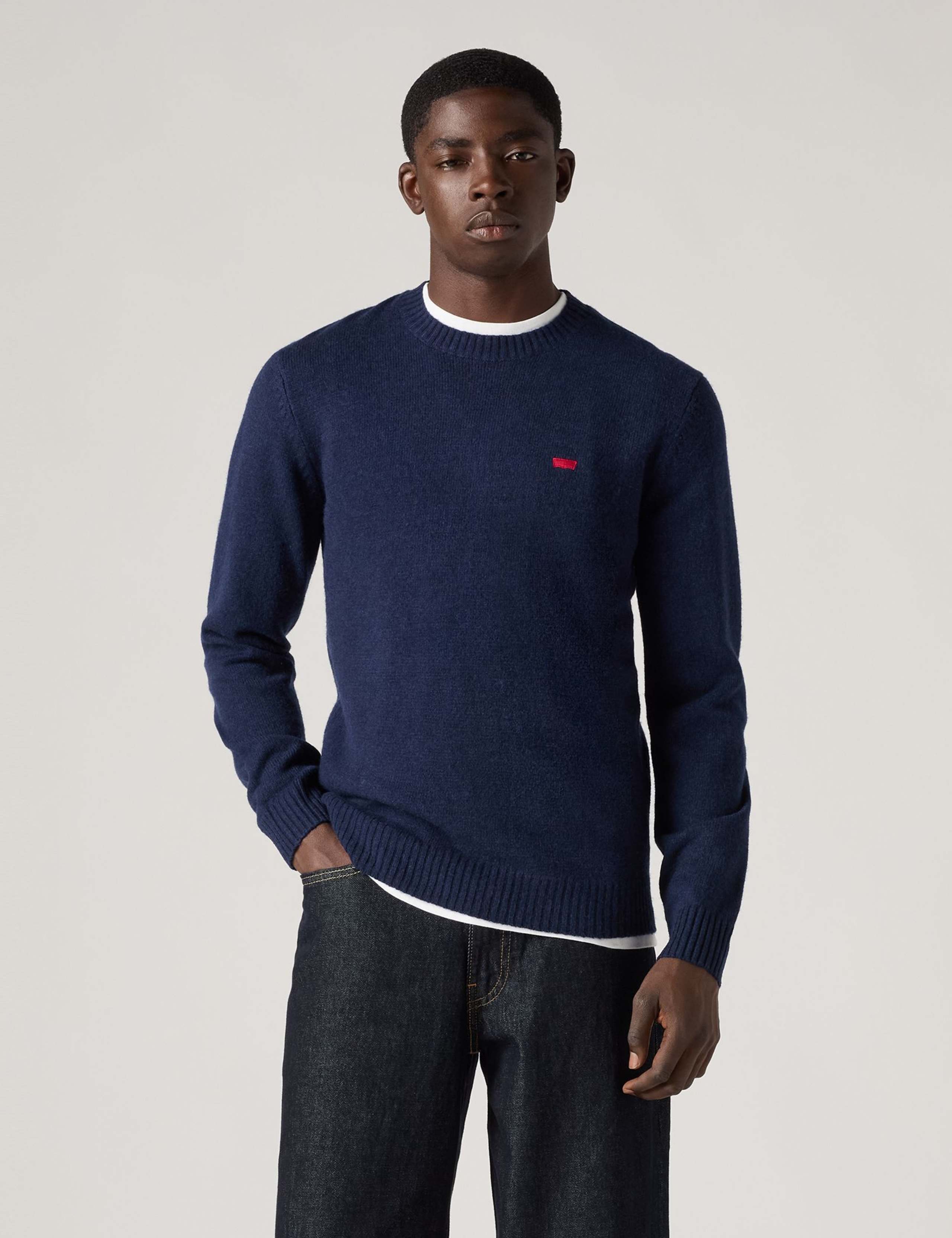 Wool Rich Crew Neck Sweatshirt