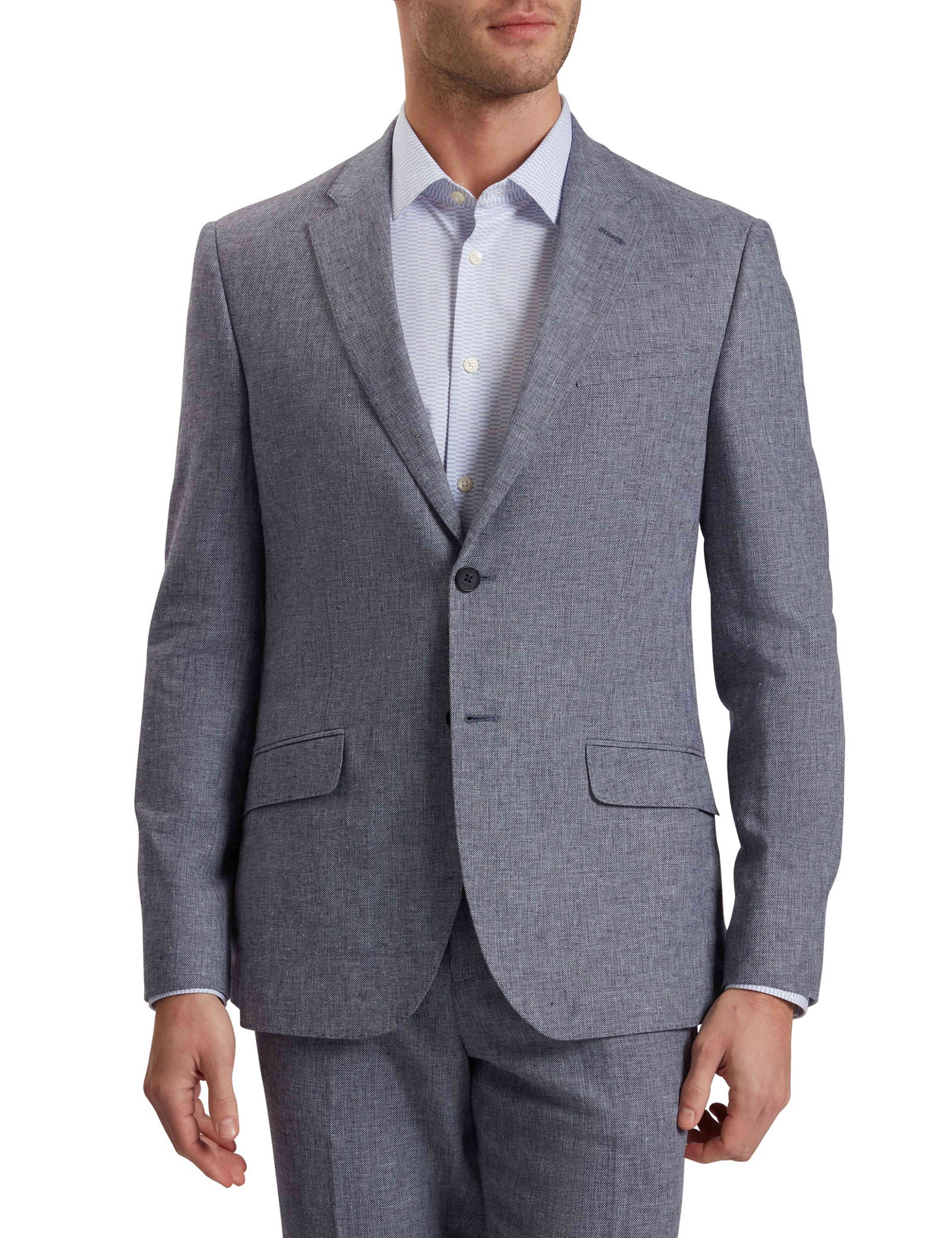 Regular Fit Linen & Cotton Blend Blazer