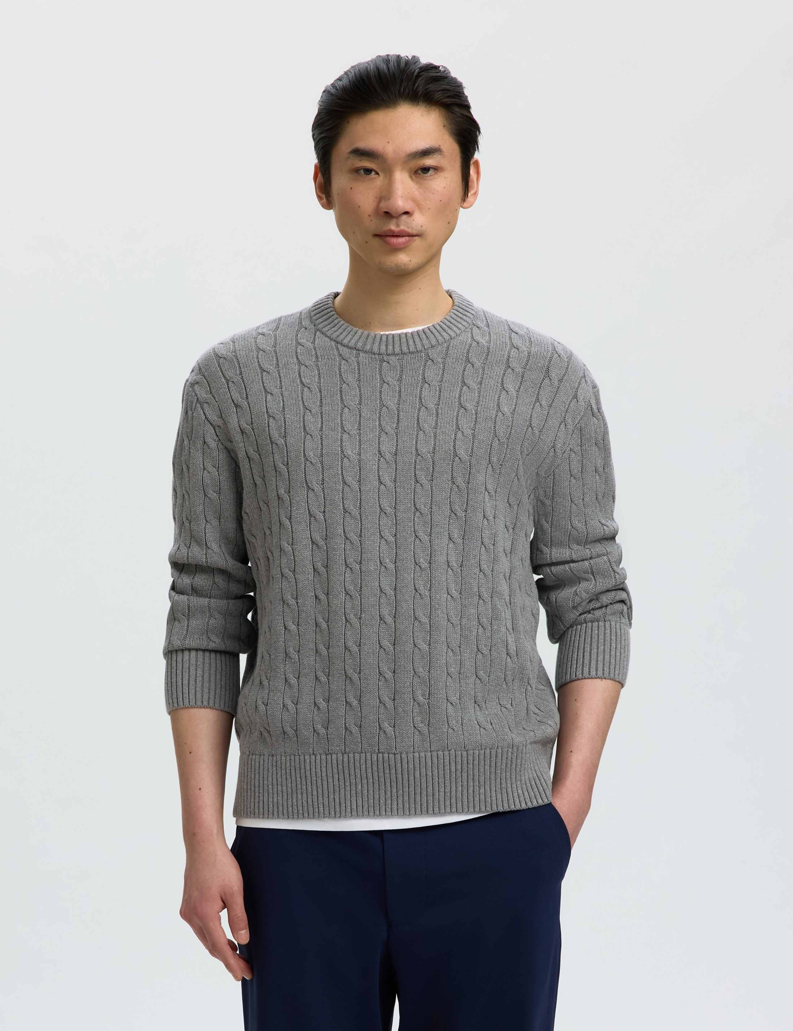 Pure Cotton Cable Knit Jumper