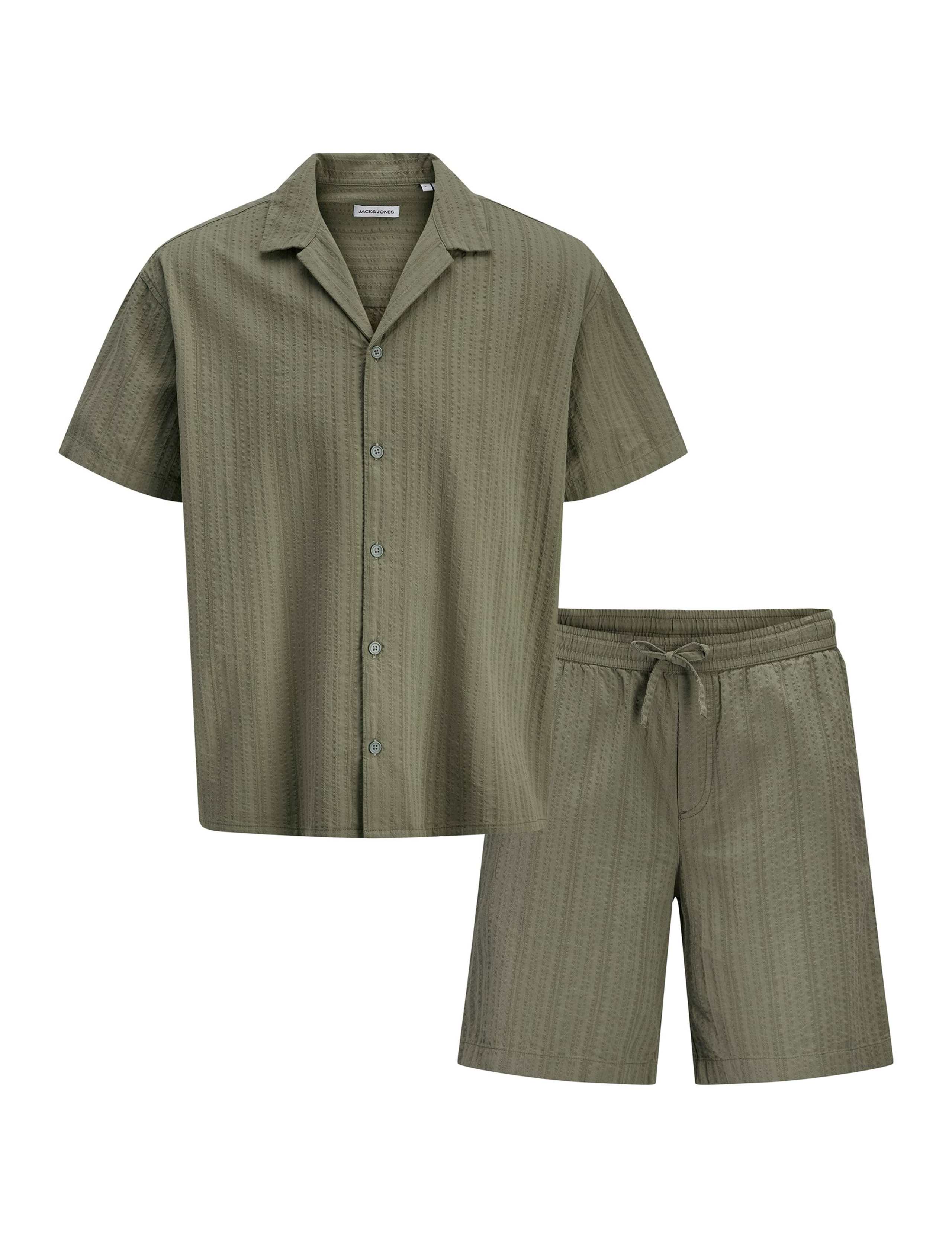 Regular Fit Short Sleeve Shirt and Shorts Set
