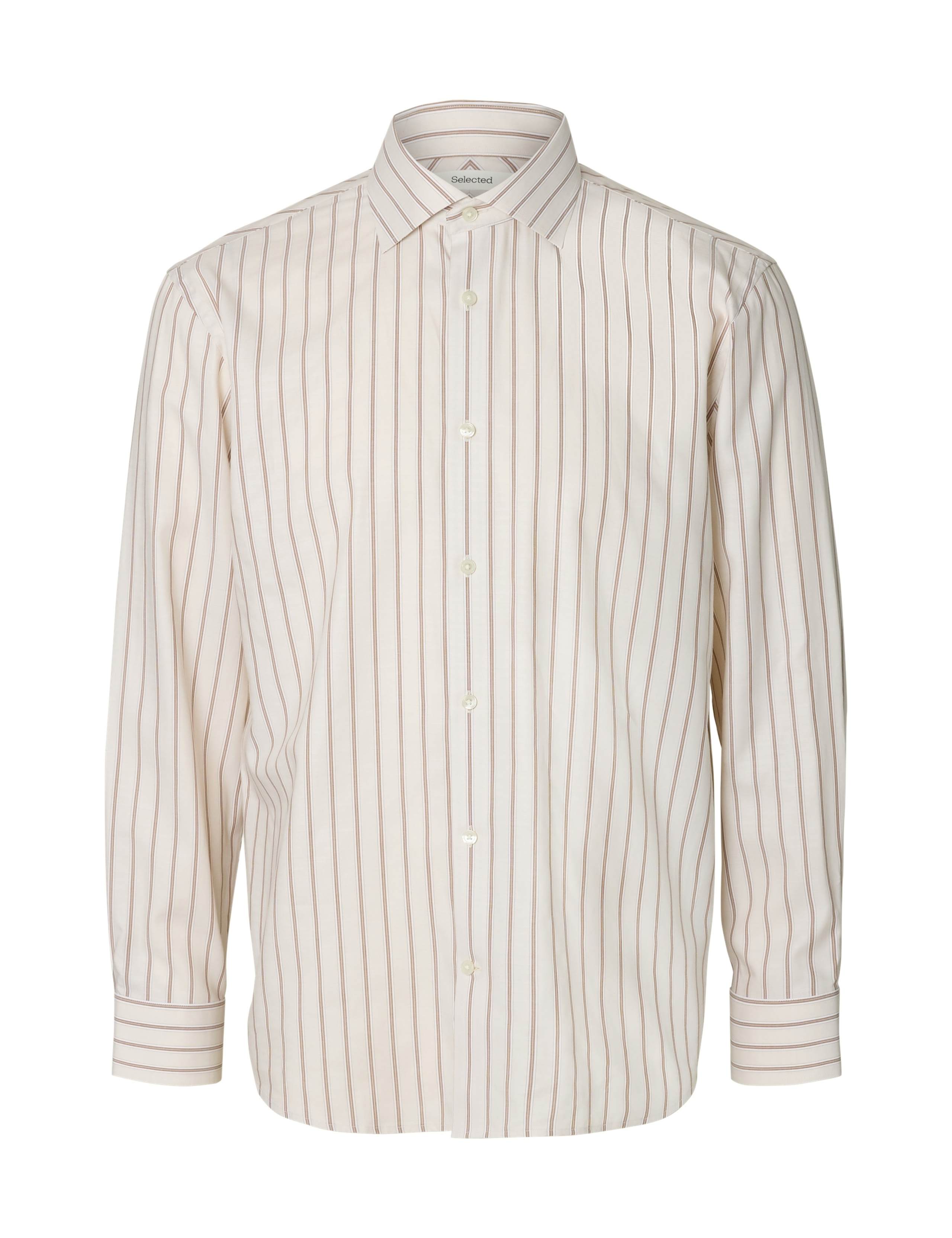Regular Fit Cotton Rich Striped Shirt
