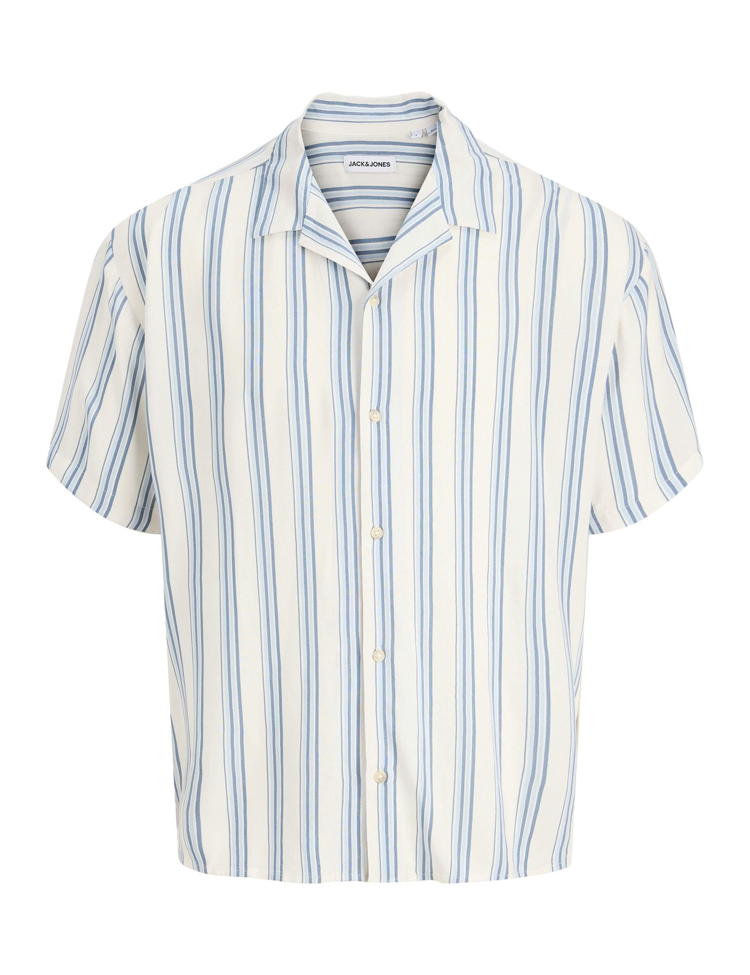 Relaxed Fit Striped Short Sleeve Shirt