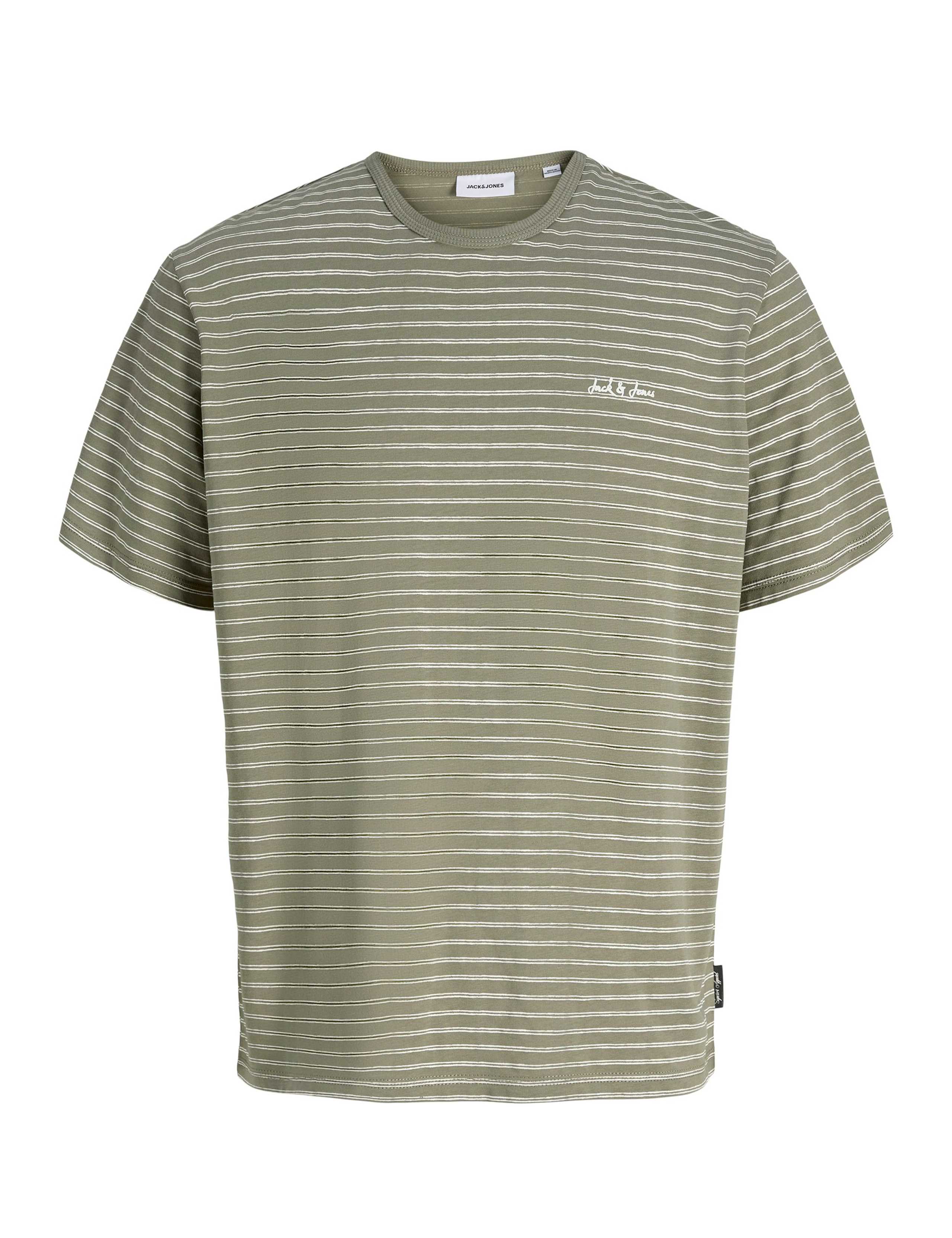 Cotton Rich Striped Crew Neck T-Shirt
