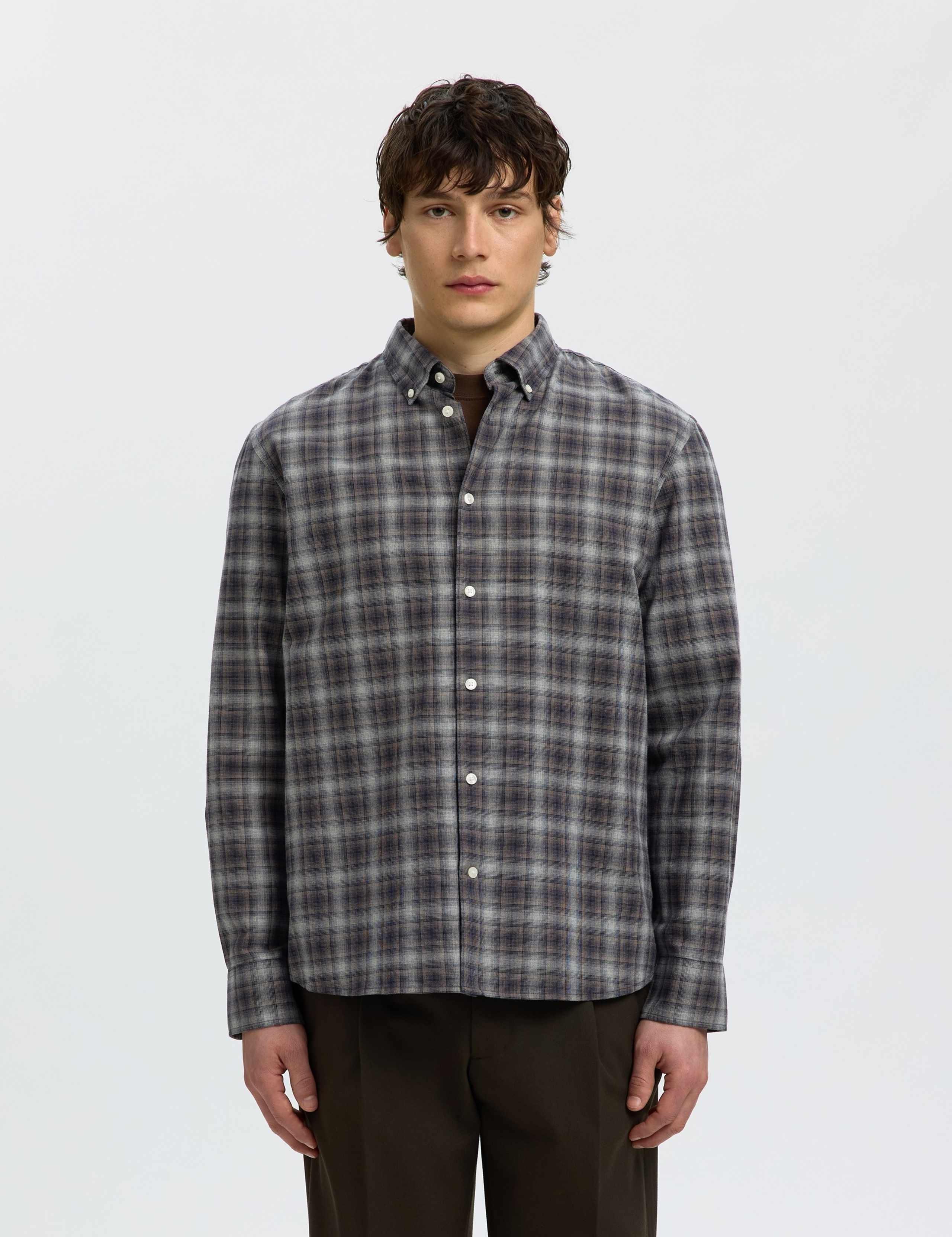 Brushed Cotton Checked Shirt