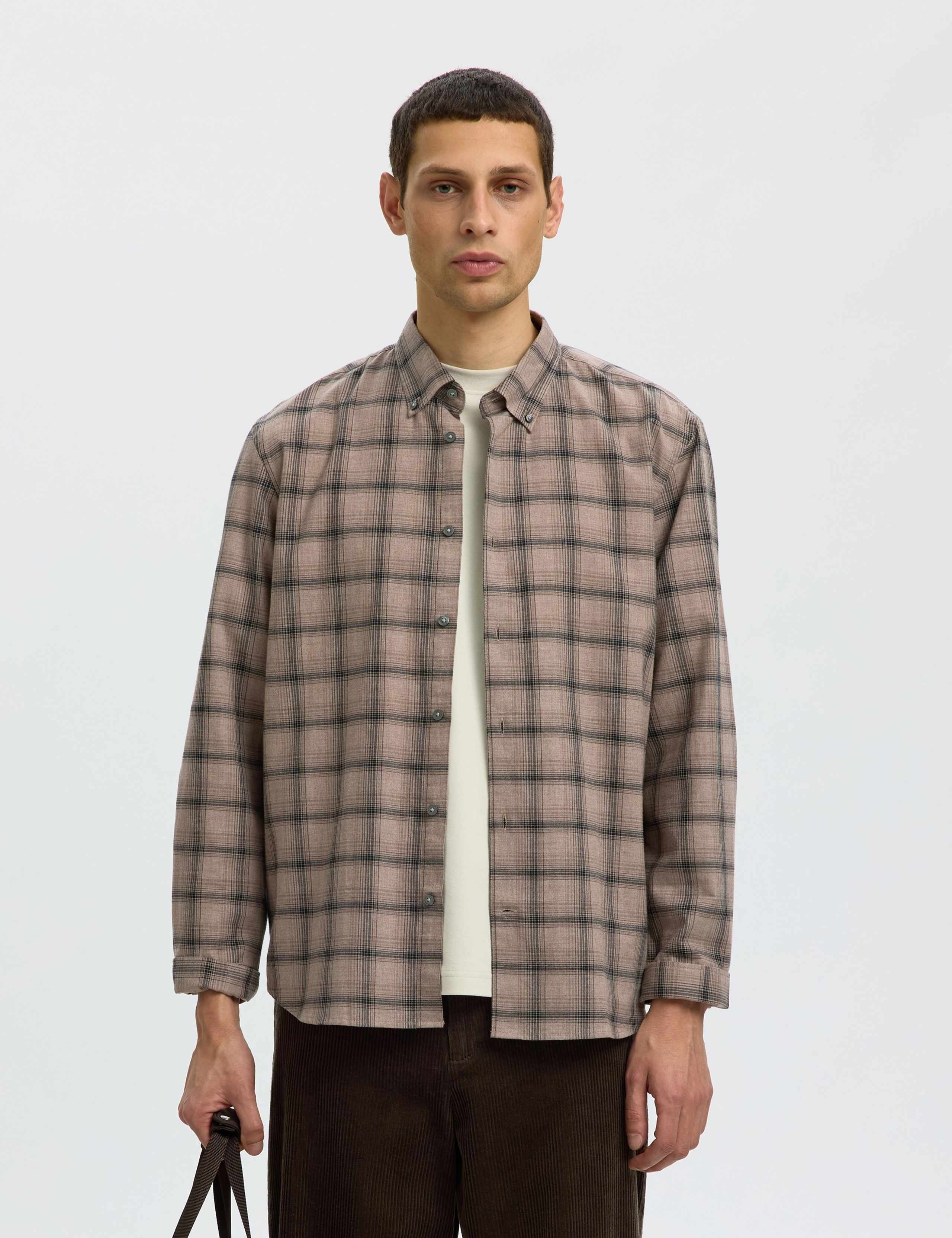 Brushed Cotton Checked Shirt