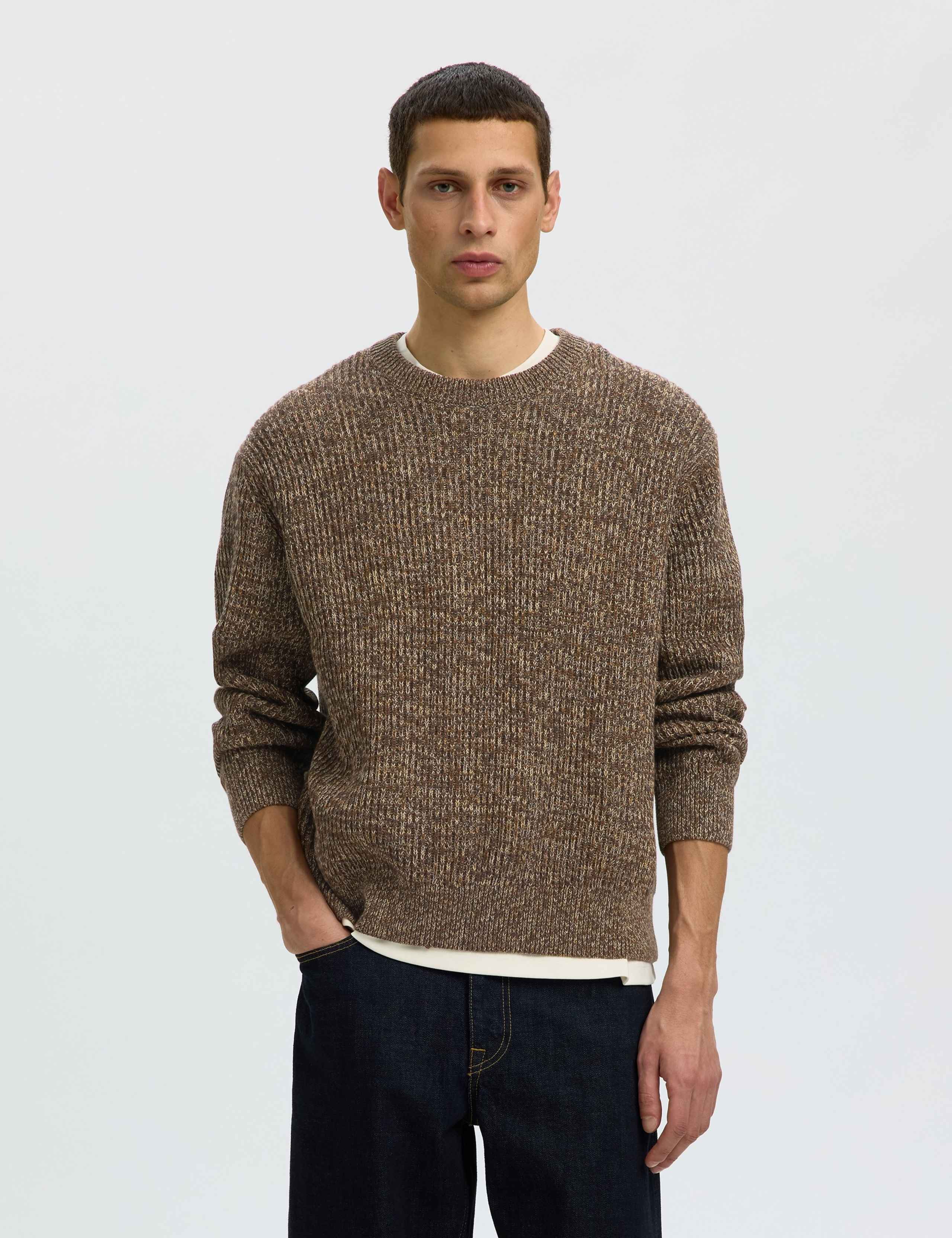 Pure Cotton Textured Chunky Jumper