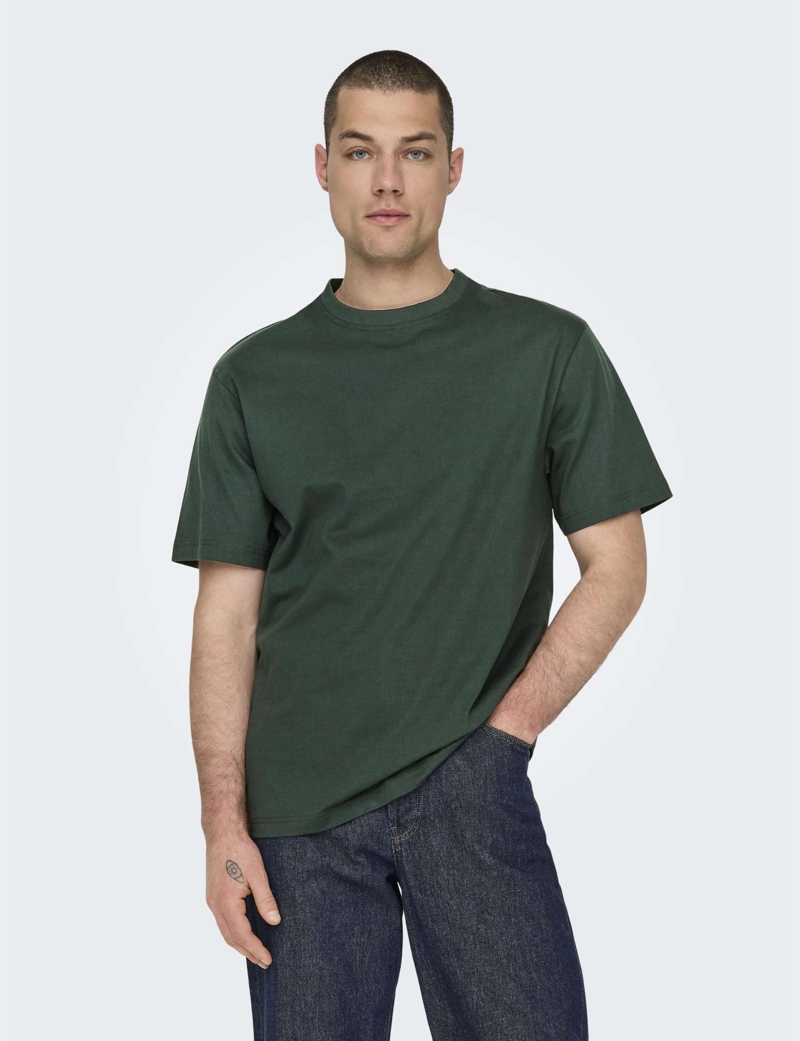 Pure Cotton Crew Neck T-Shirt
