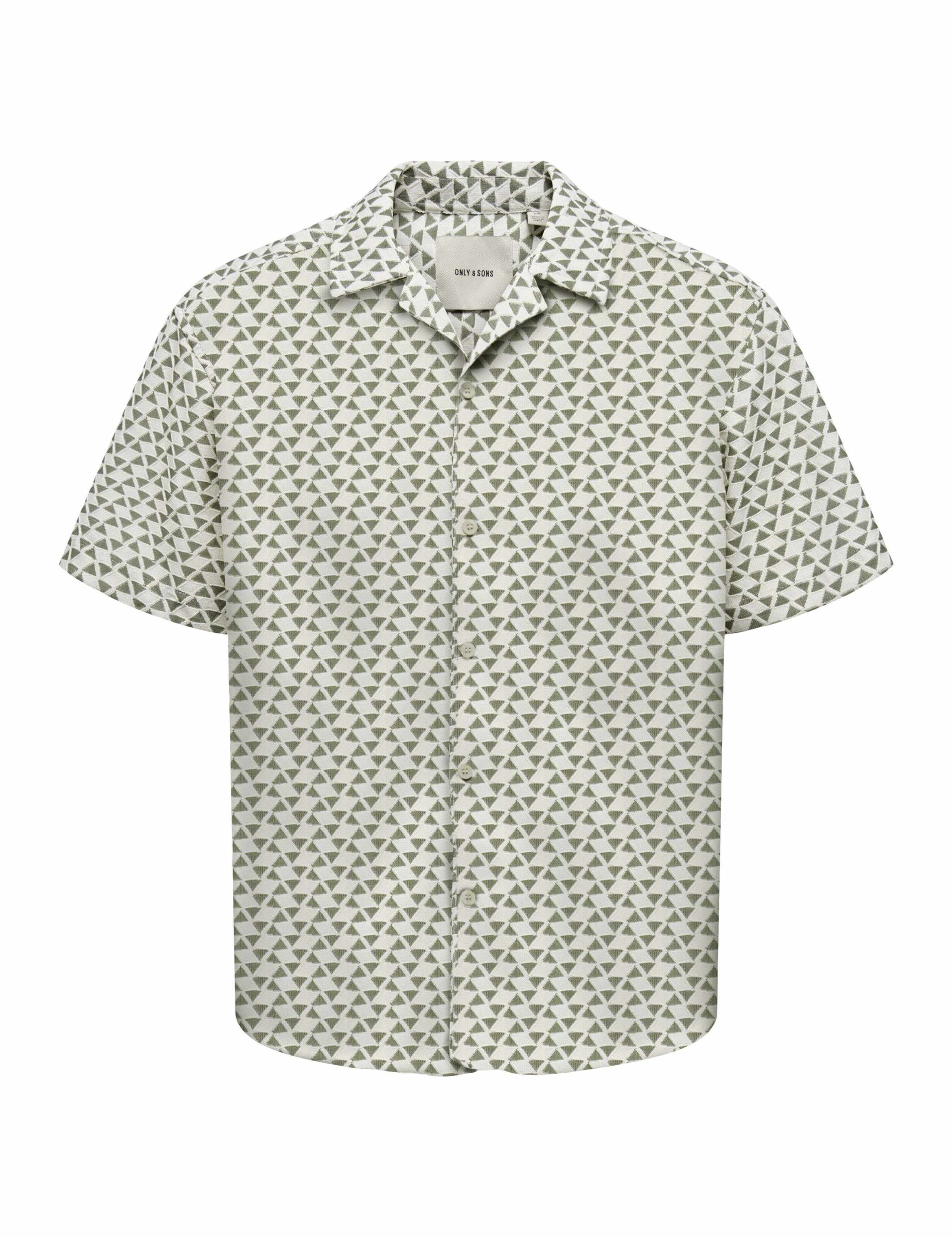 Regular Fit Pure Cotton Geometric Print Shirt
