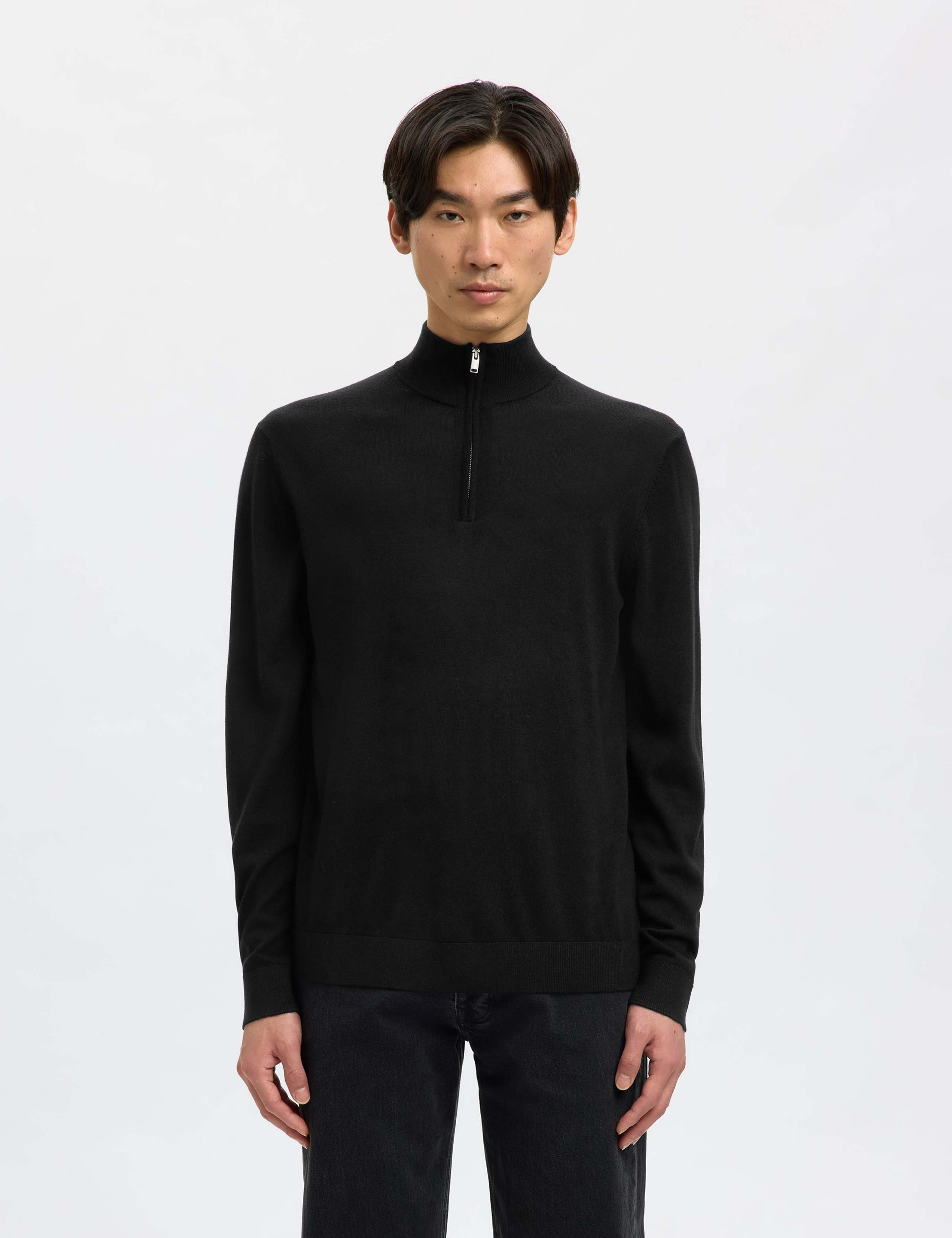 Pure Merino Wool Half Zip Jumper
