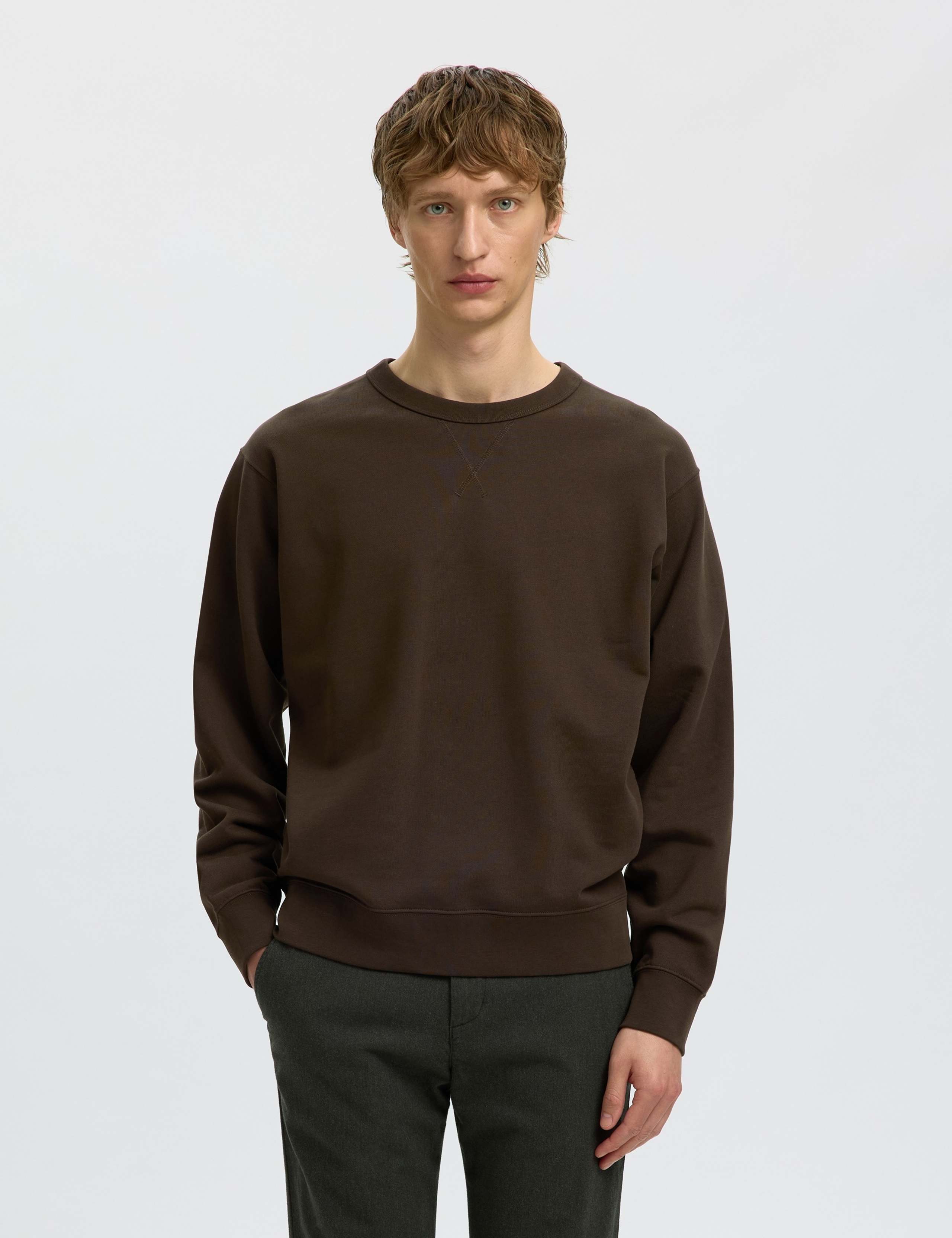 Pure Cotton Crew Neck Relaxed Sweatshirt