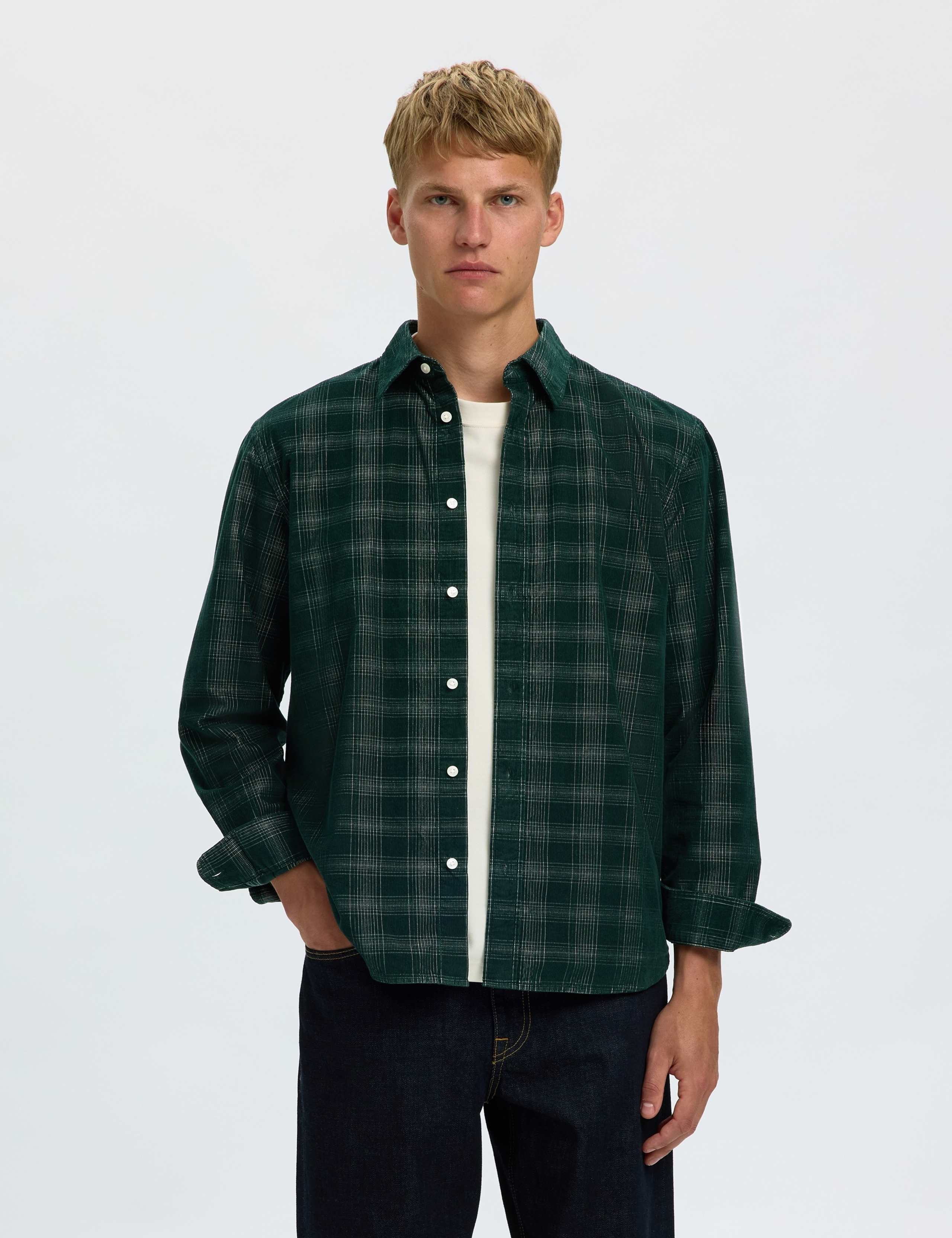 Regular Fit Corduroy Check Shirt