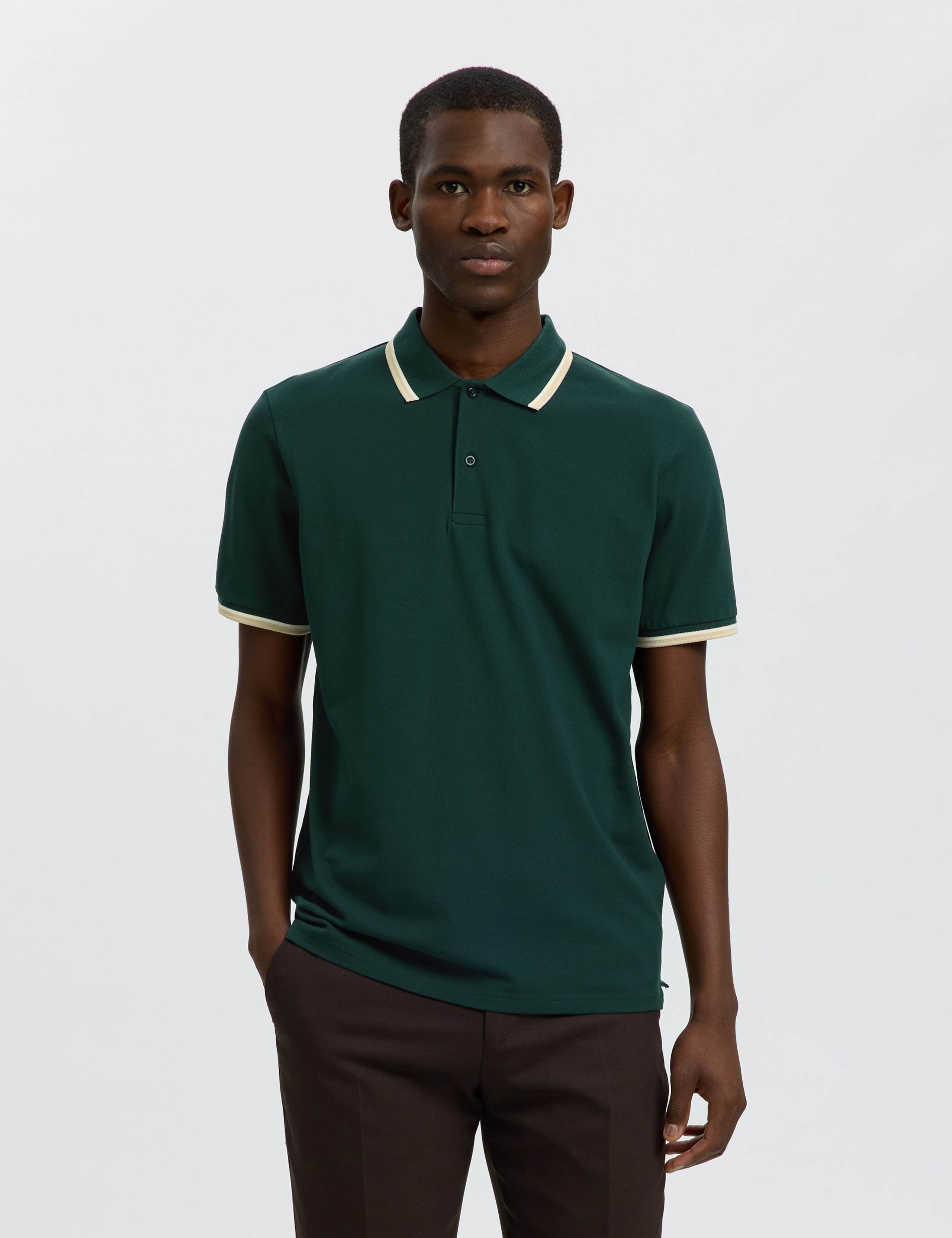 Cotton Rich Piqué Tipped Polo Shirt