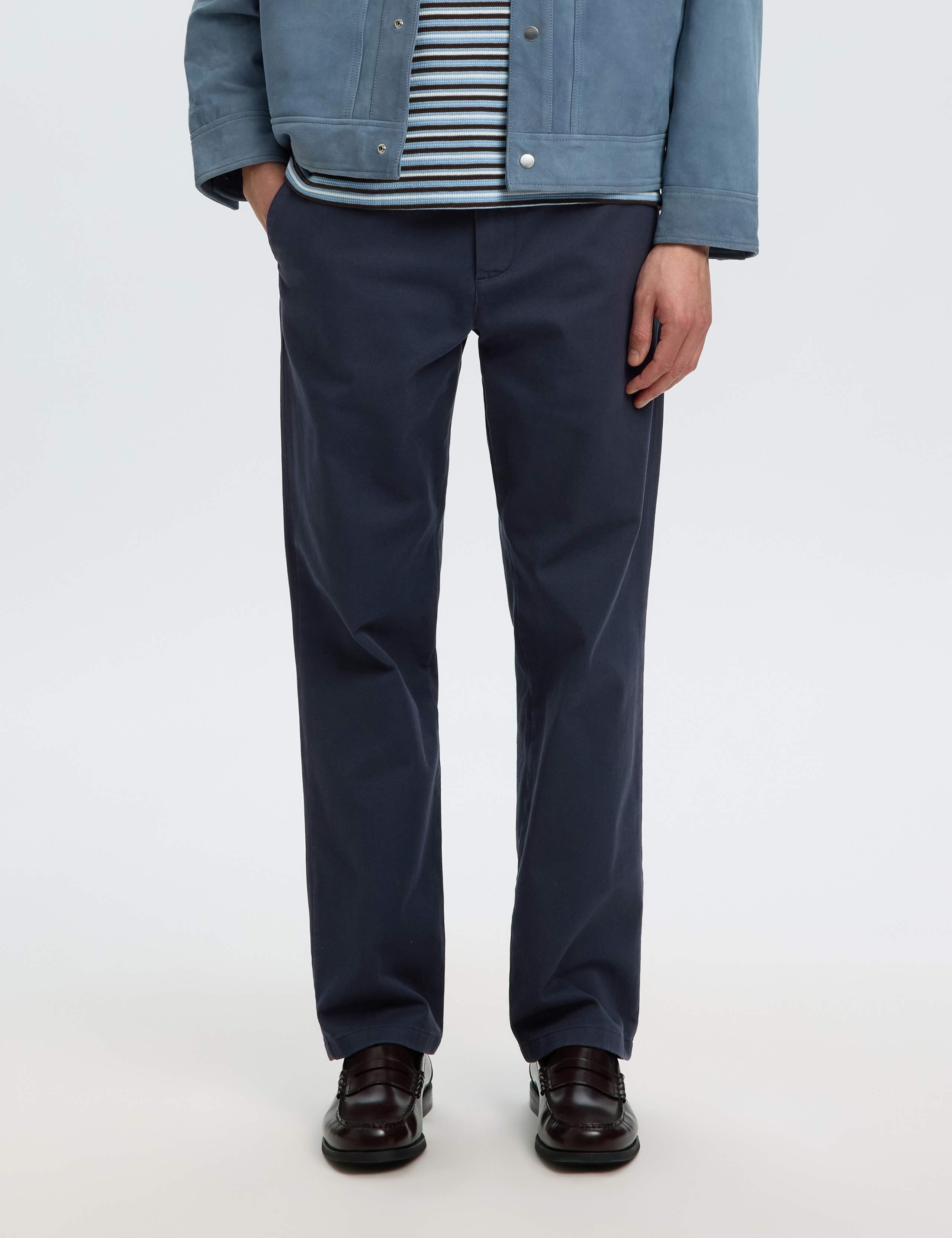 Straight Fit Cotton Rich Twill Chinos