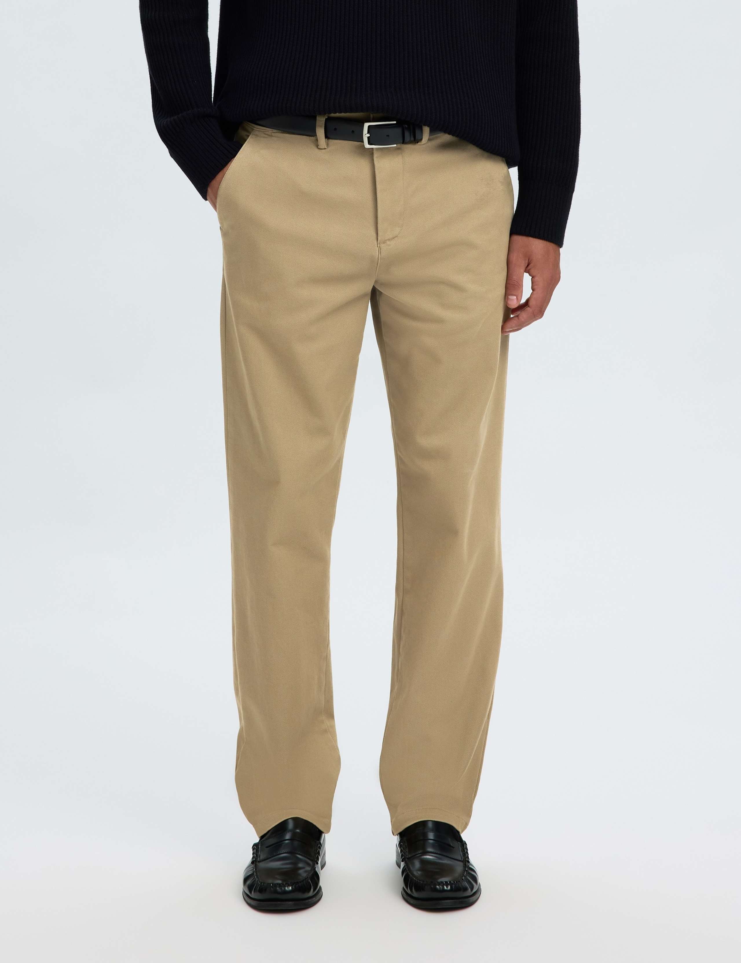 Straight Fit Cotton Rich Twill Chinos
