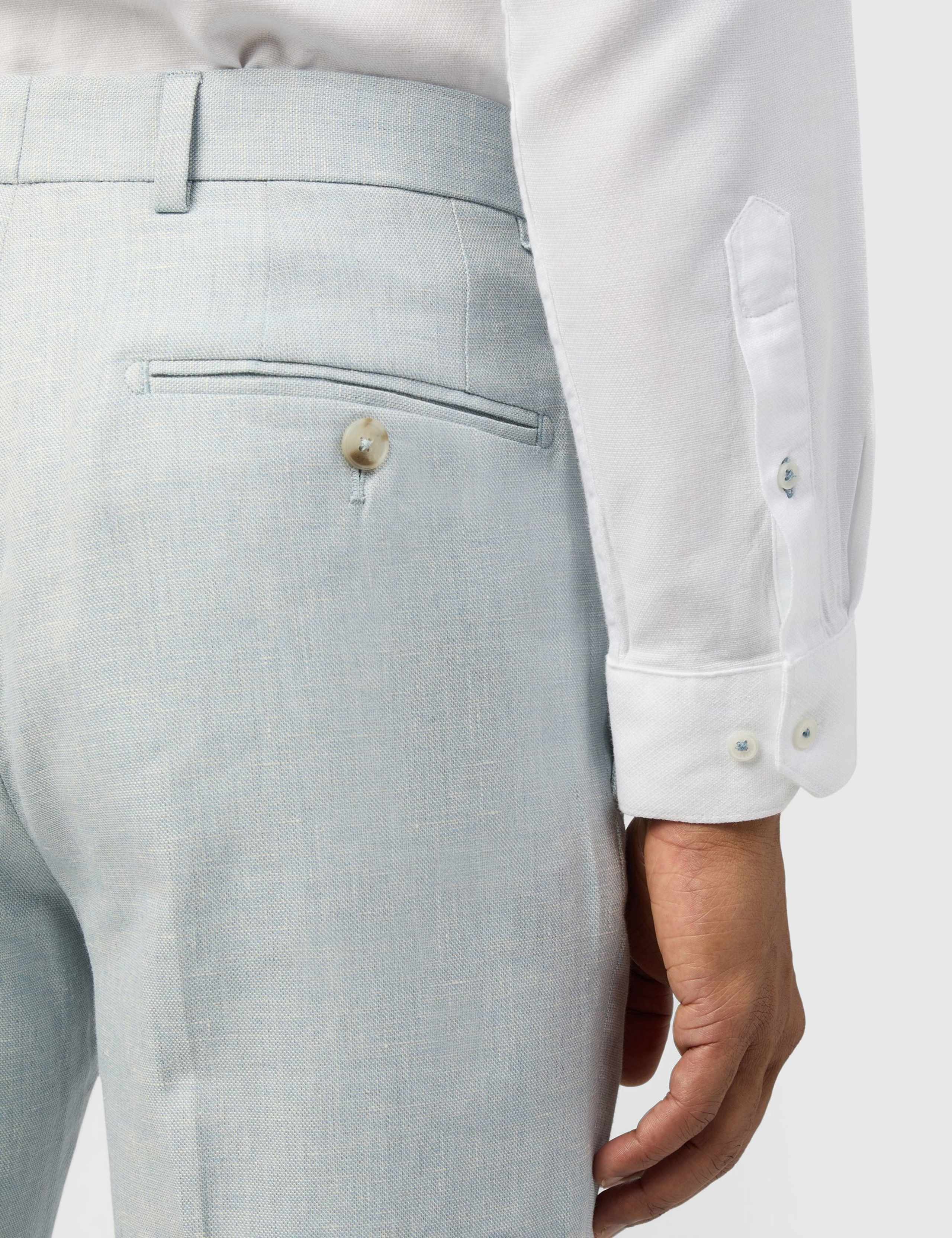 Slim Fit Linen Rich Single Breasted Suit 1 of 4