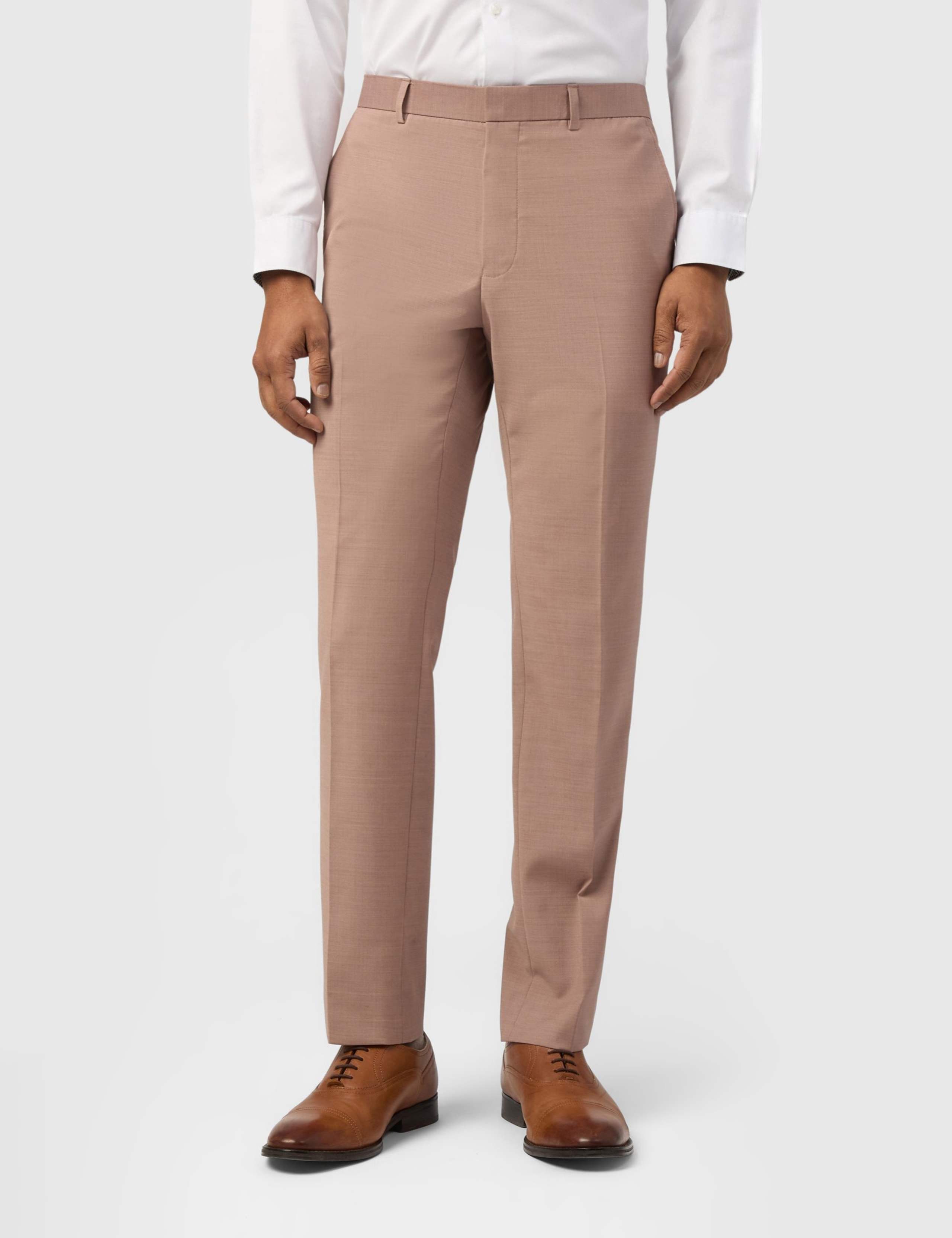 Slim Fit Wool Blend Suit Trousers