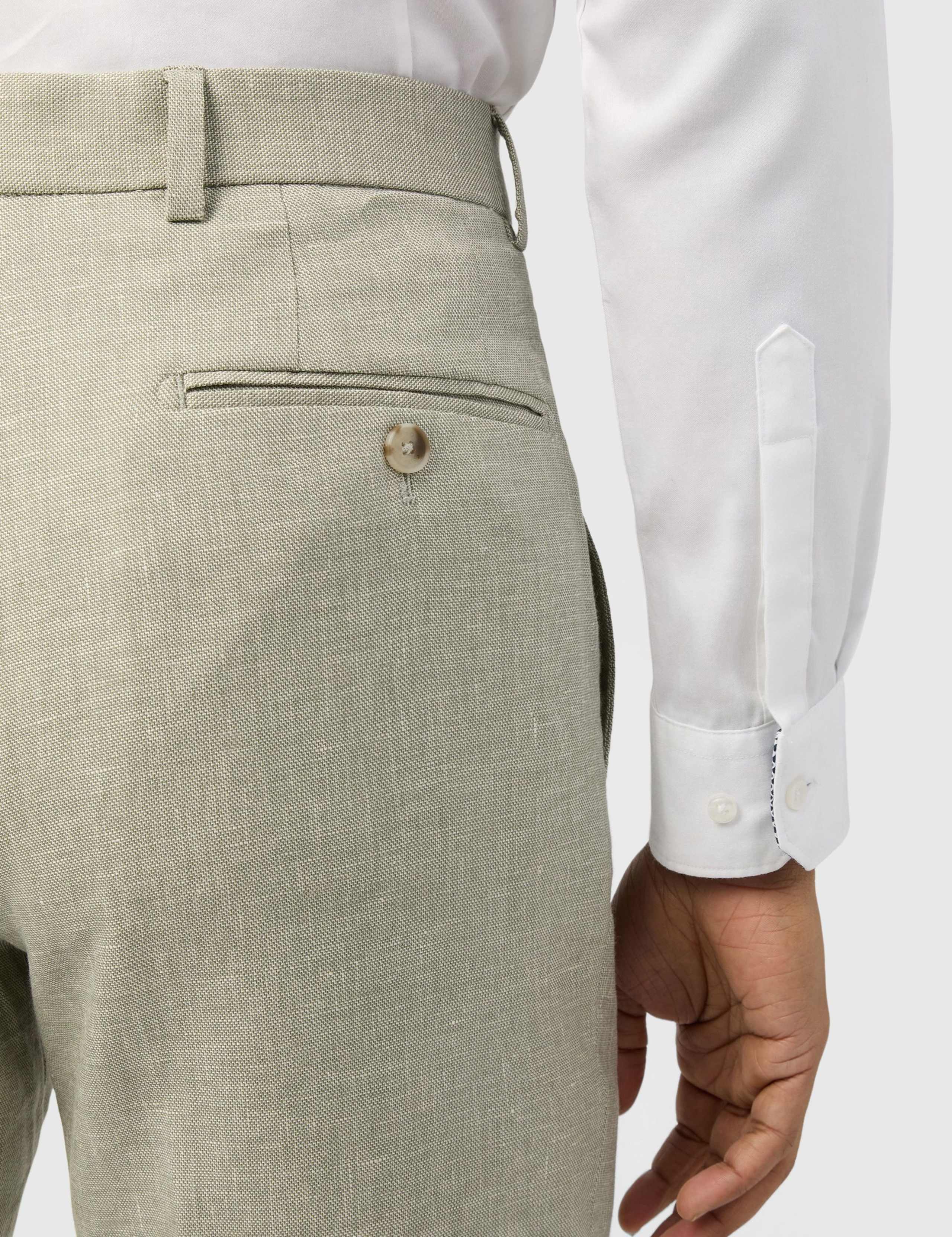 Slim Fit Linen Rich Single Breasted Suit 1 of 4