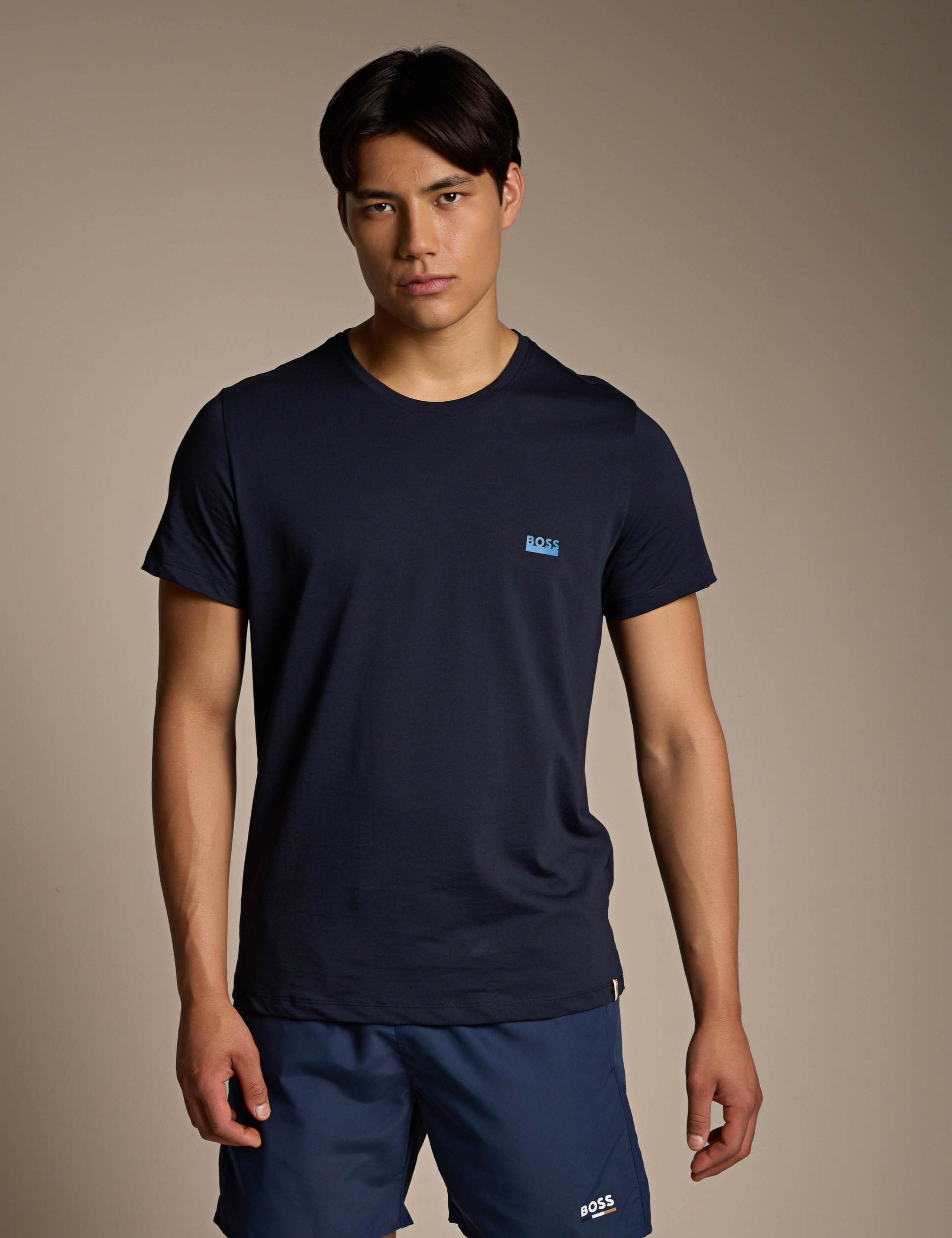 Pure Cotton Logo Detail Crew Neck T-Shirt