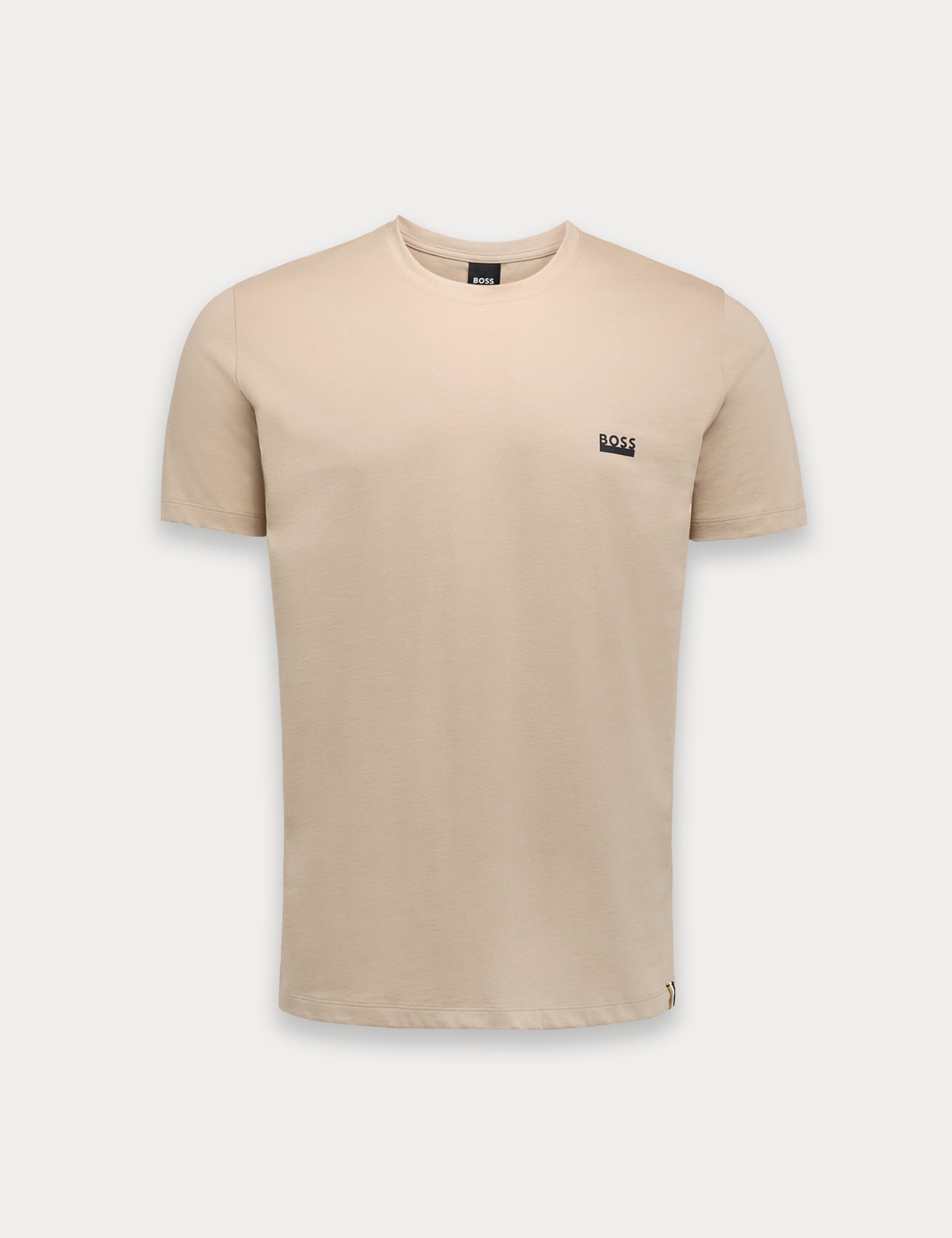 Pure Cotton Logo Detail Crew Neck T-Shirt