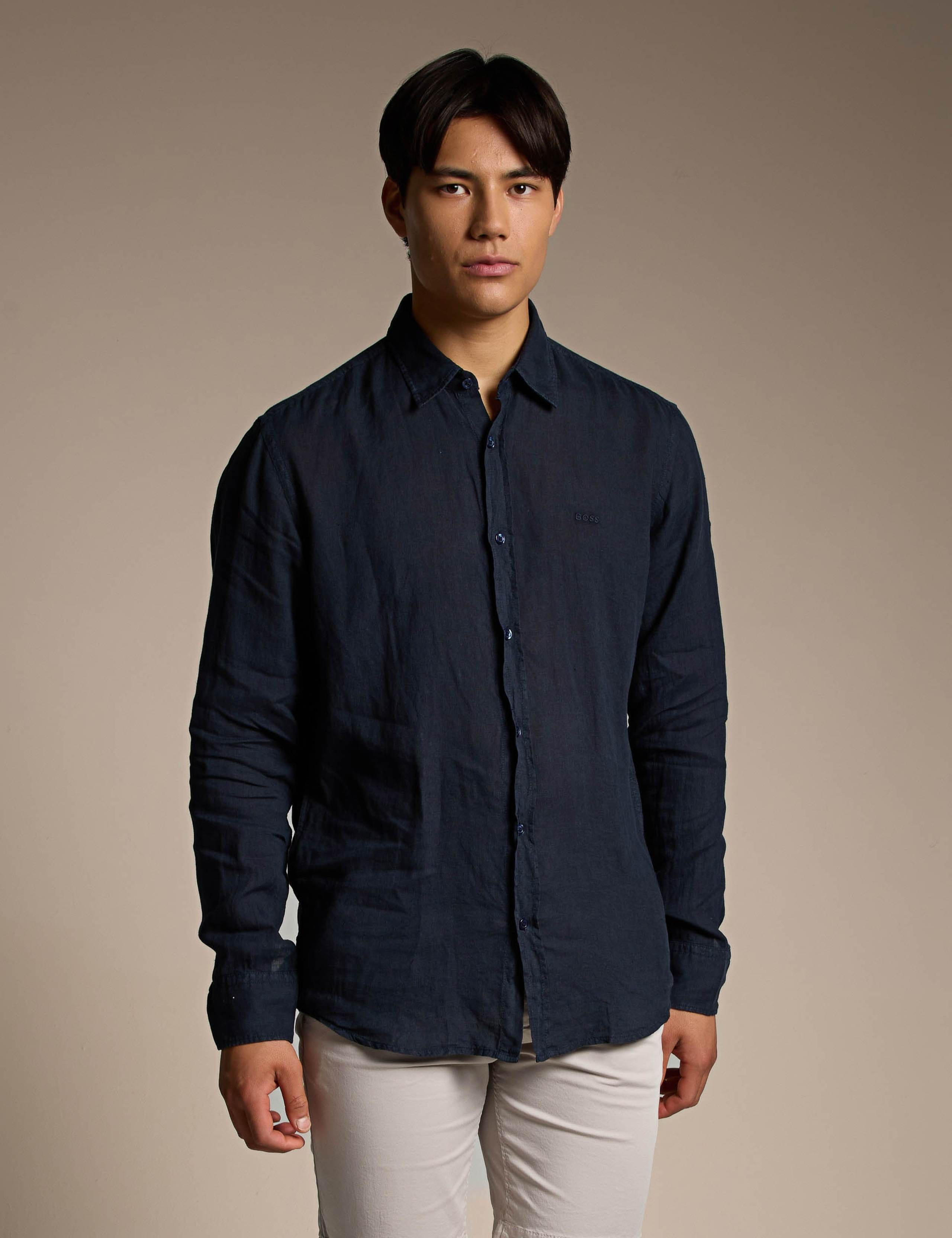 Relegant_6_M Regular Fit Pure Linen Shirt