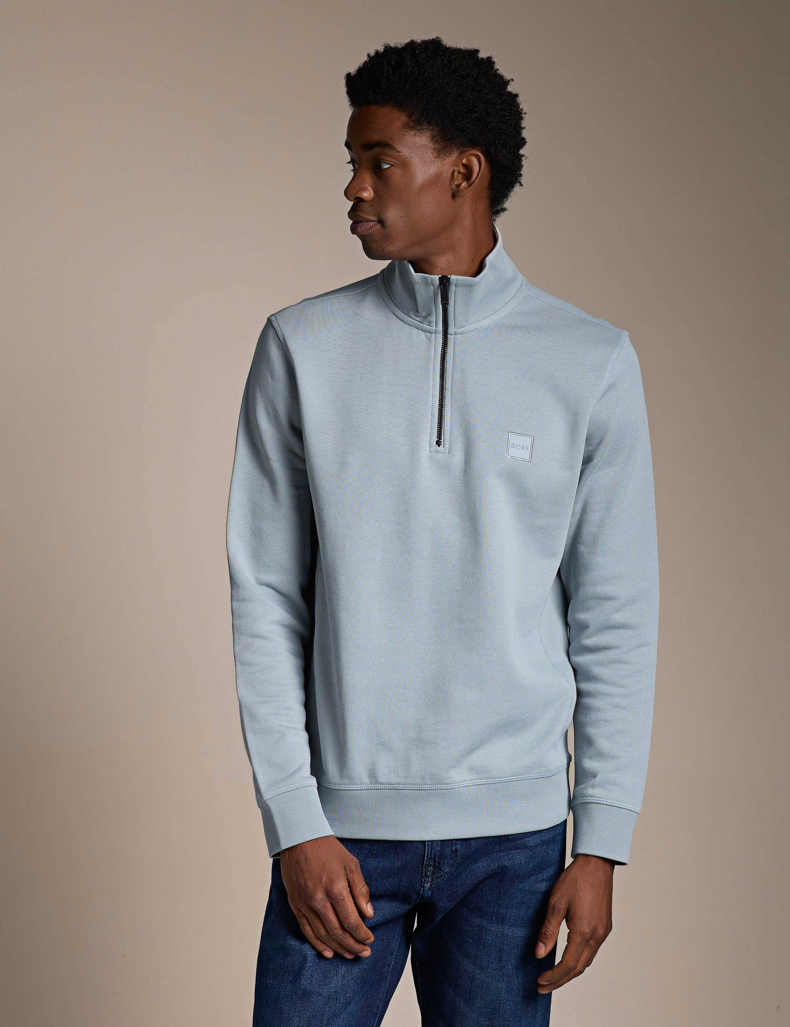 Zetrust Logo Patch Zip Neck Sweatshirt