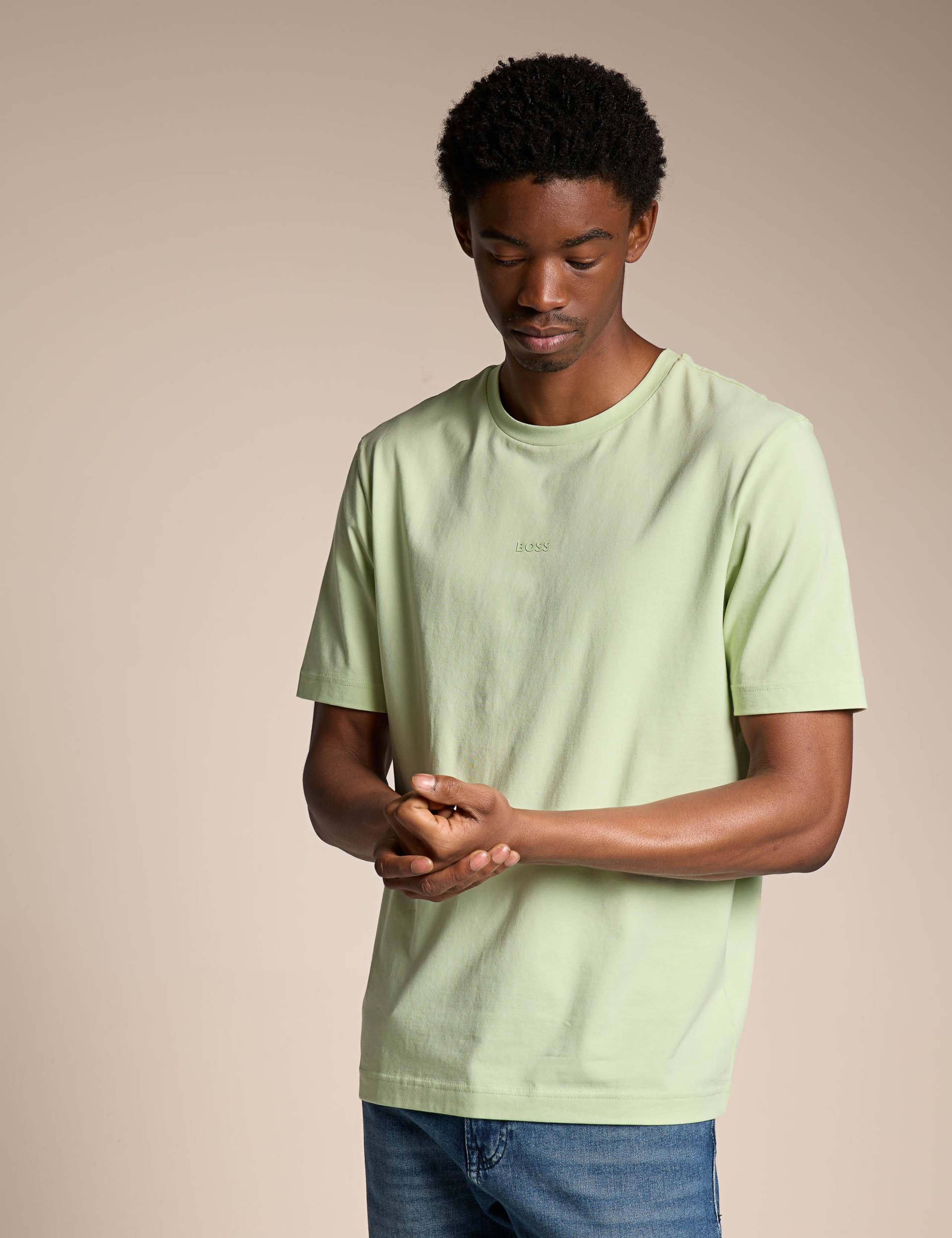 TChup Contrast Logo T-Shirt in Stretch Cotton