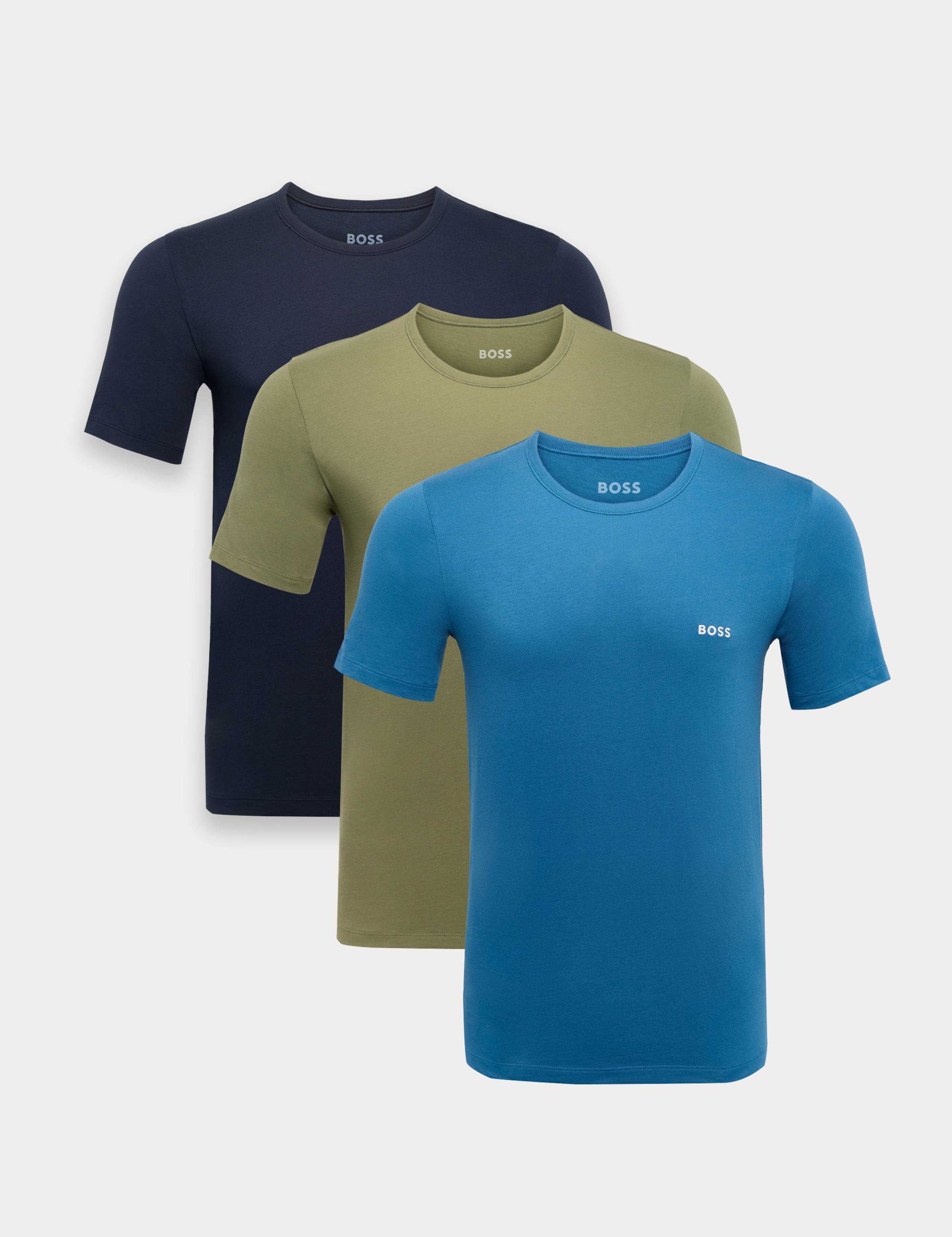 3 Pack Pure Cotton Crew Neck T-Shirts