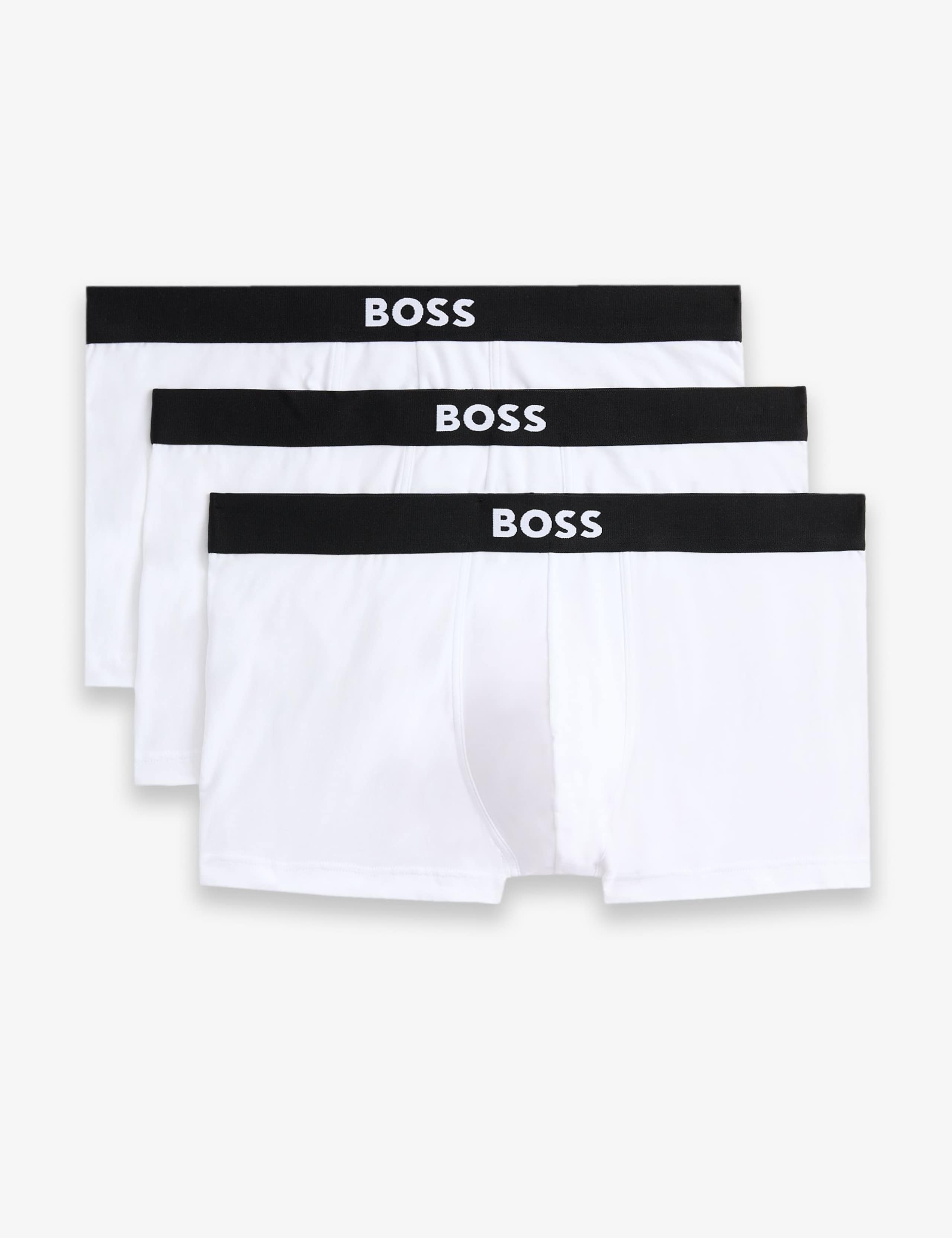 3pk Cotton Rich Boss One Logo Trunks
