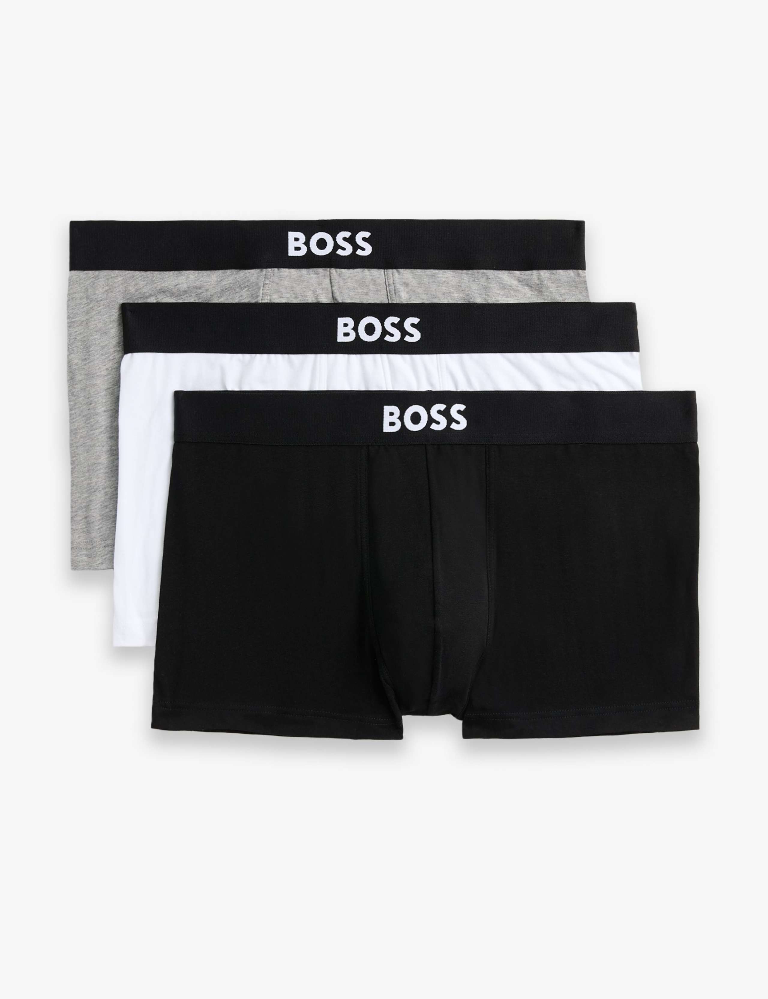 3pk Cotton Rich Boss One Logo Trunks