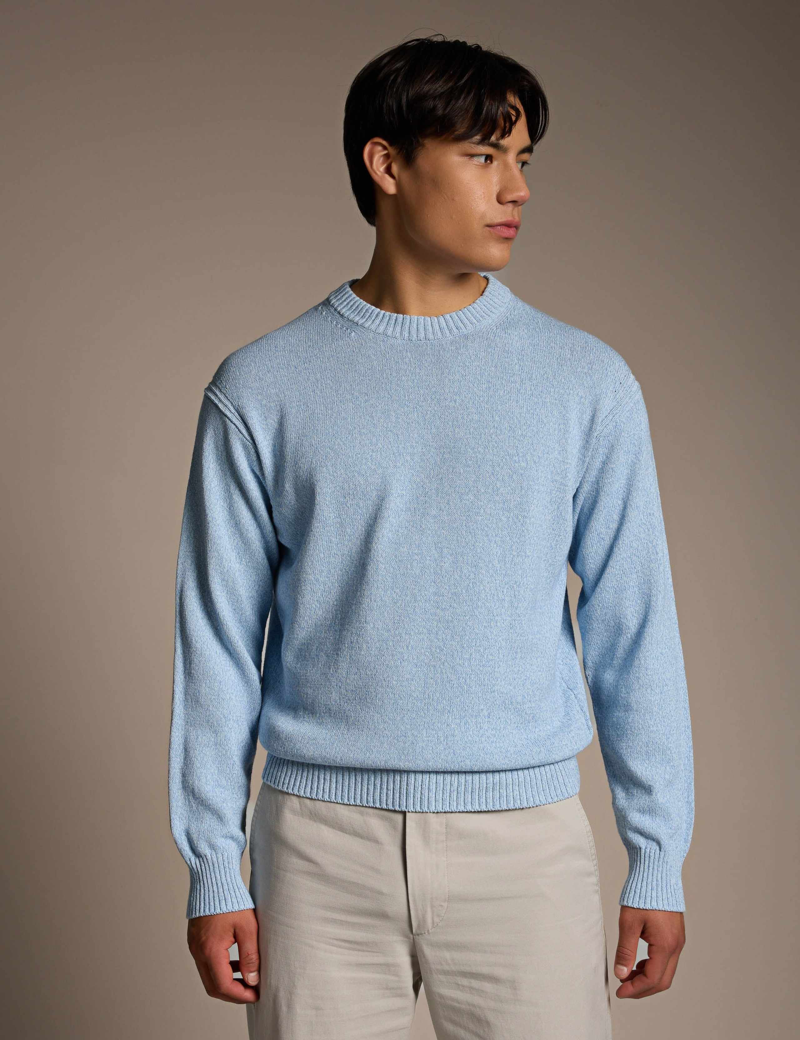Kerlino Pure Cotton Textured Crew Neck Jumper