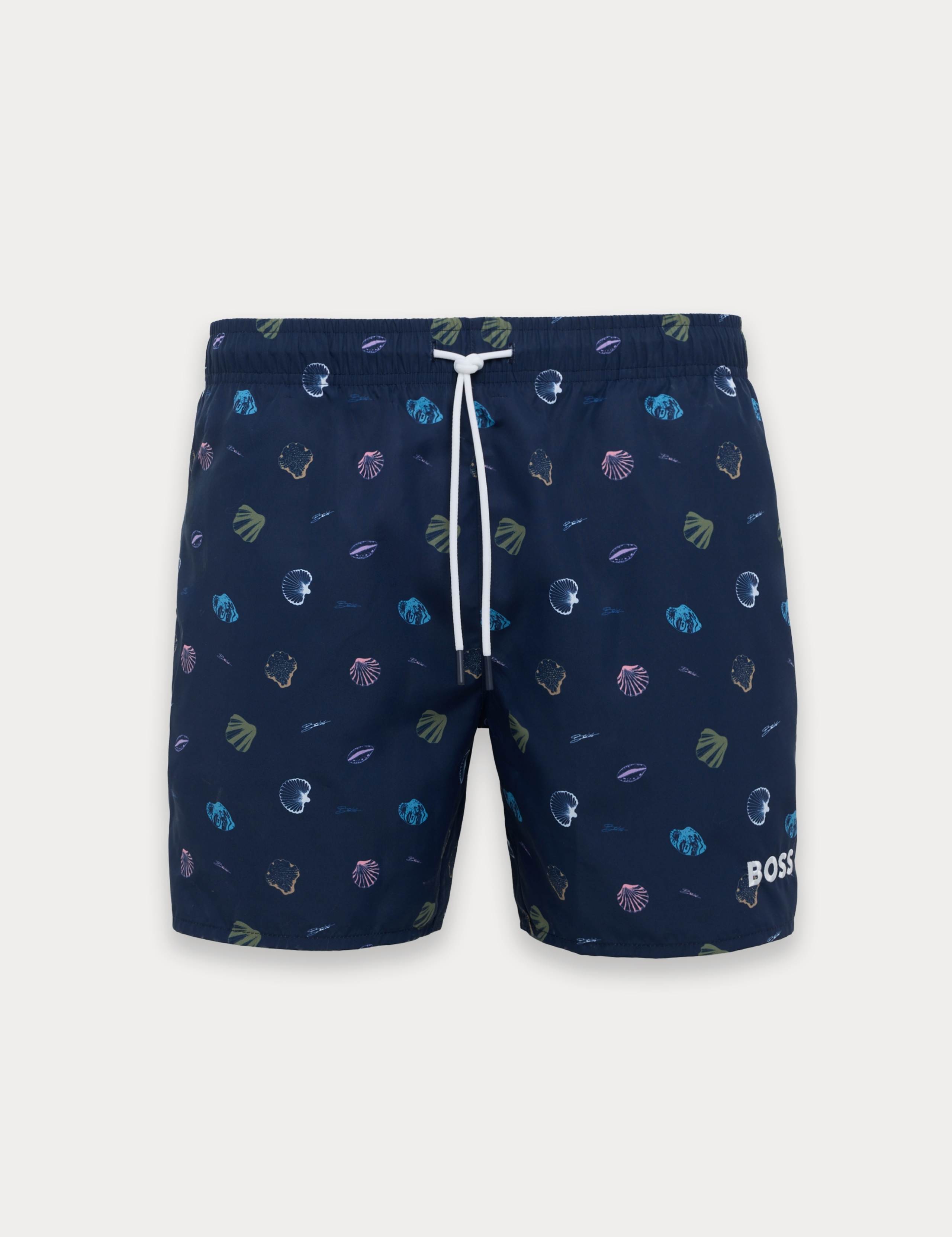 Quick Dry Pocketed Striped Swim Shorts