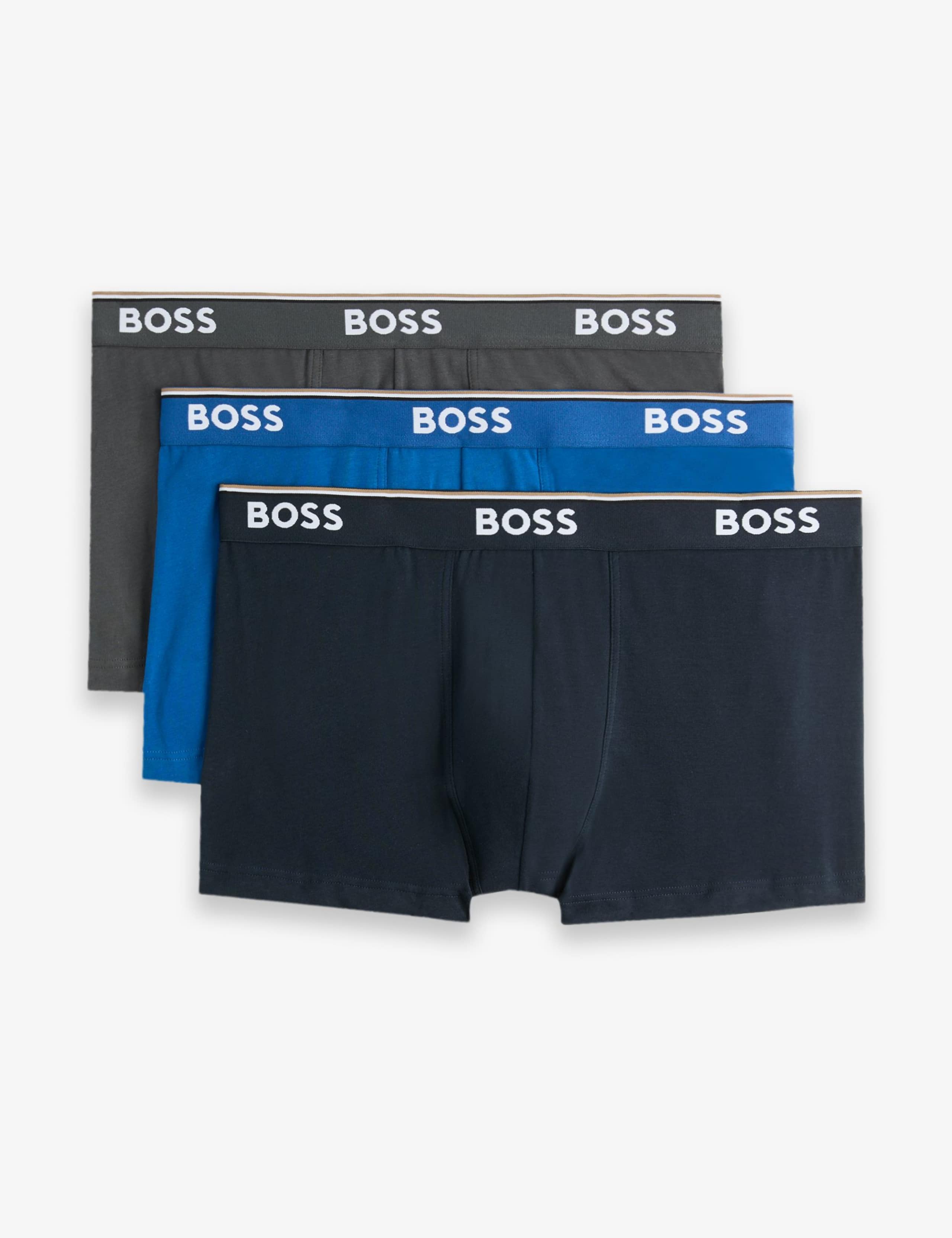 3pk Cotton Rich Logo Waistband Trunks