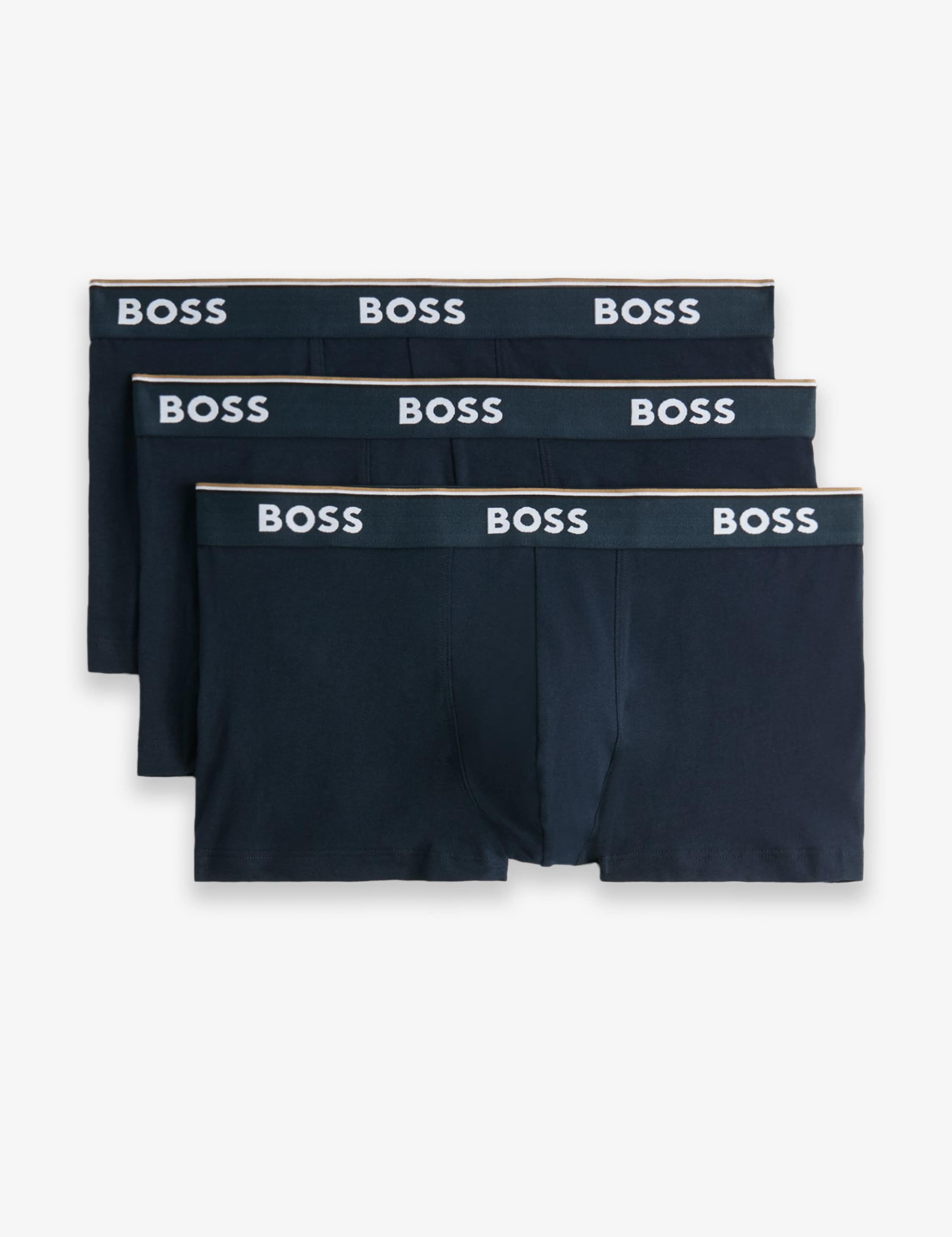 3pk Cotton Rich Logo Waistband Trunks